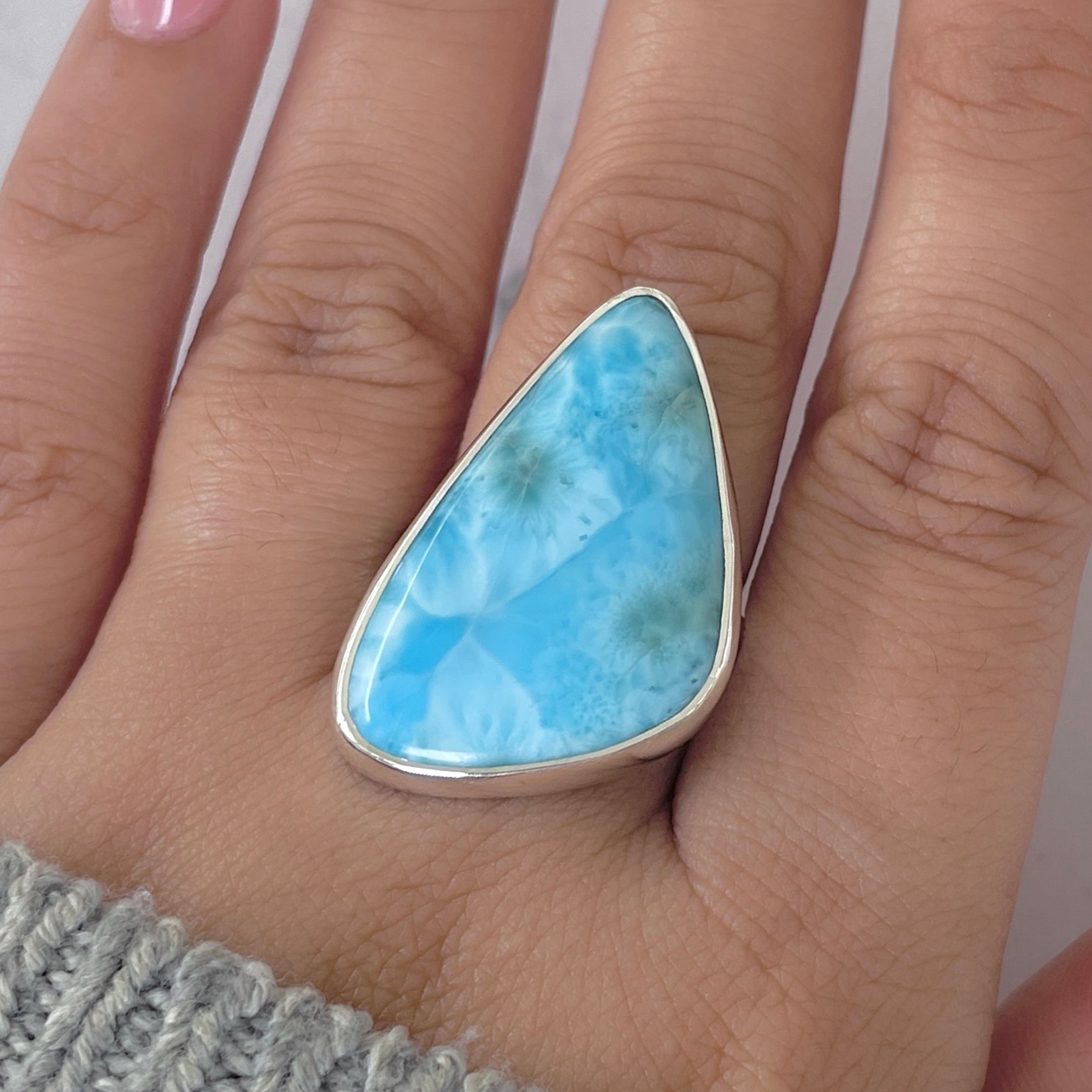 Larimar Adjustable Ring-(LAR-R-1900.)