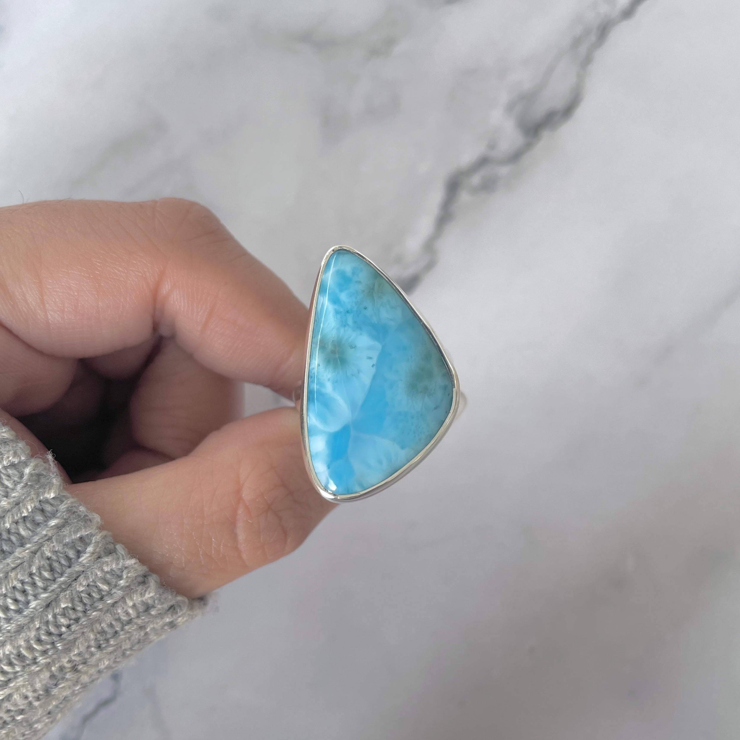 Larimar Adjustable Ring-(LAR-R-1900.)