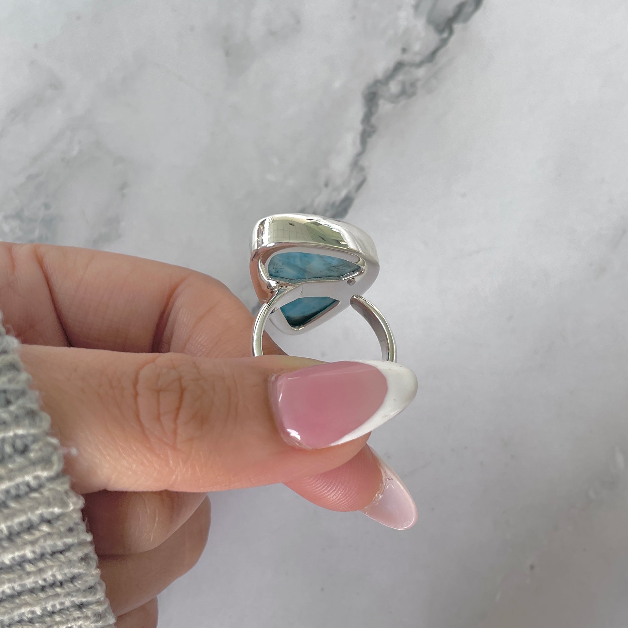 Larimar Adjustable Ring-(LAR-R-1900.)