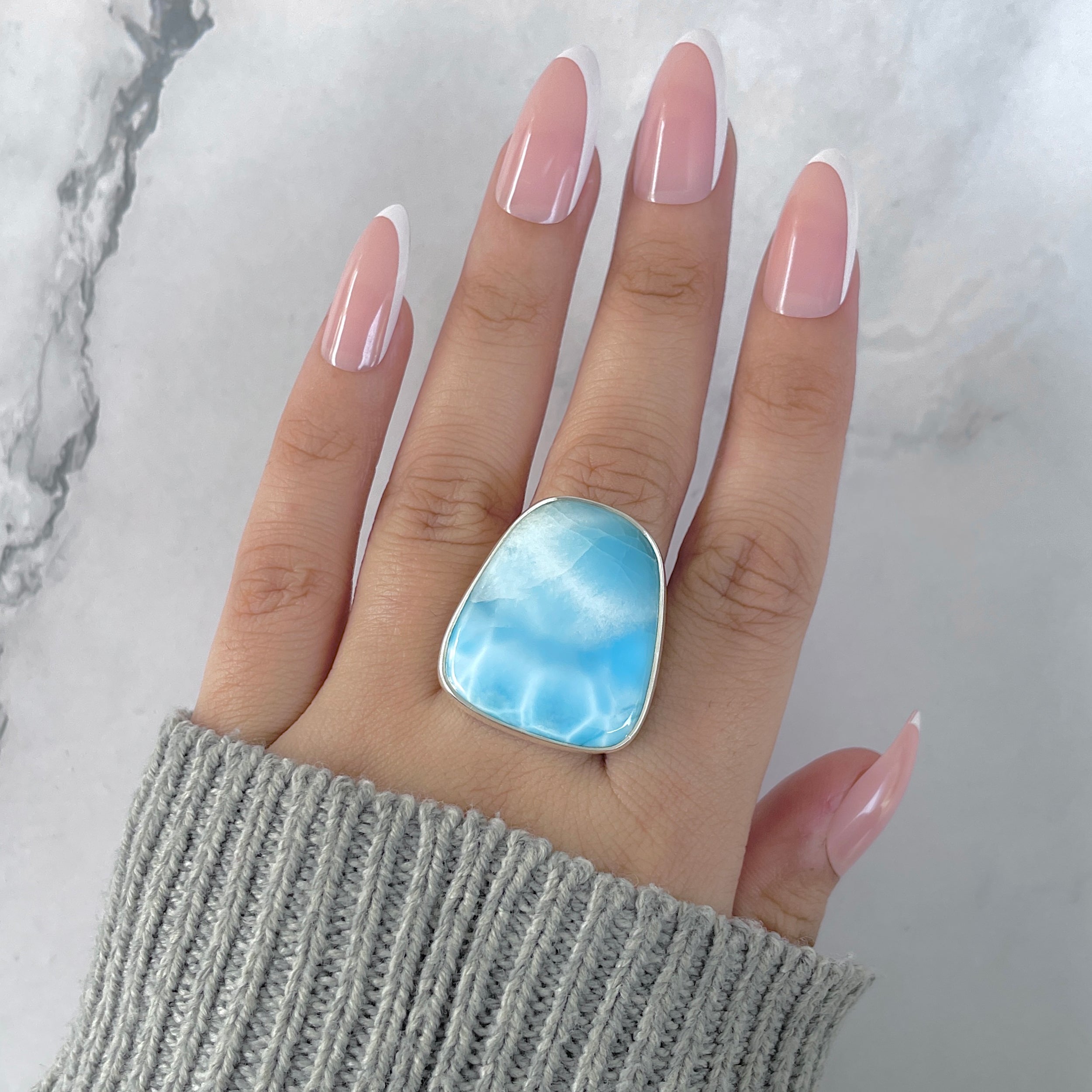 Larimar Adjustable Ring-(LAR-R-1902.)