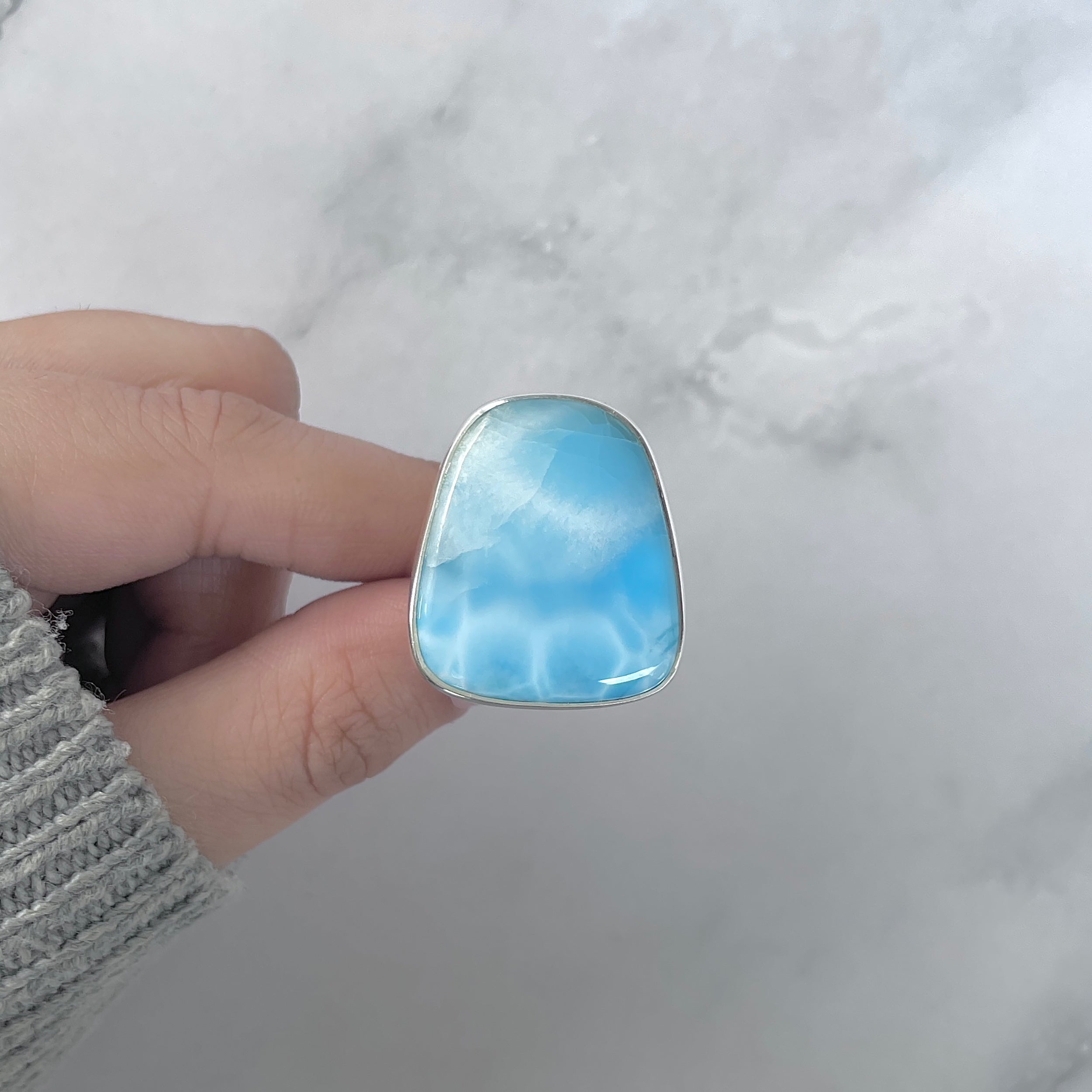 Larimar Adjustable Ring-(LAR-R-1902.)