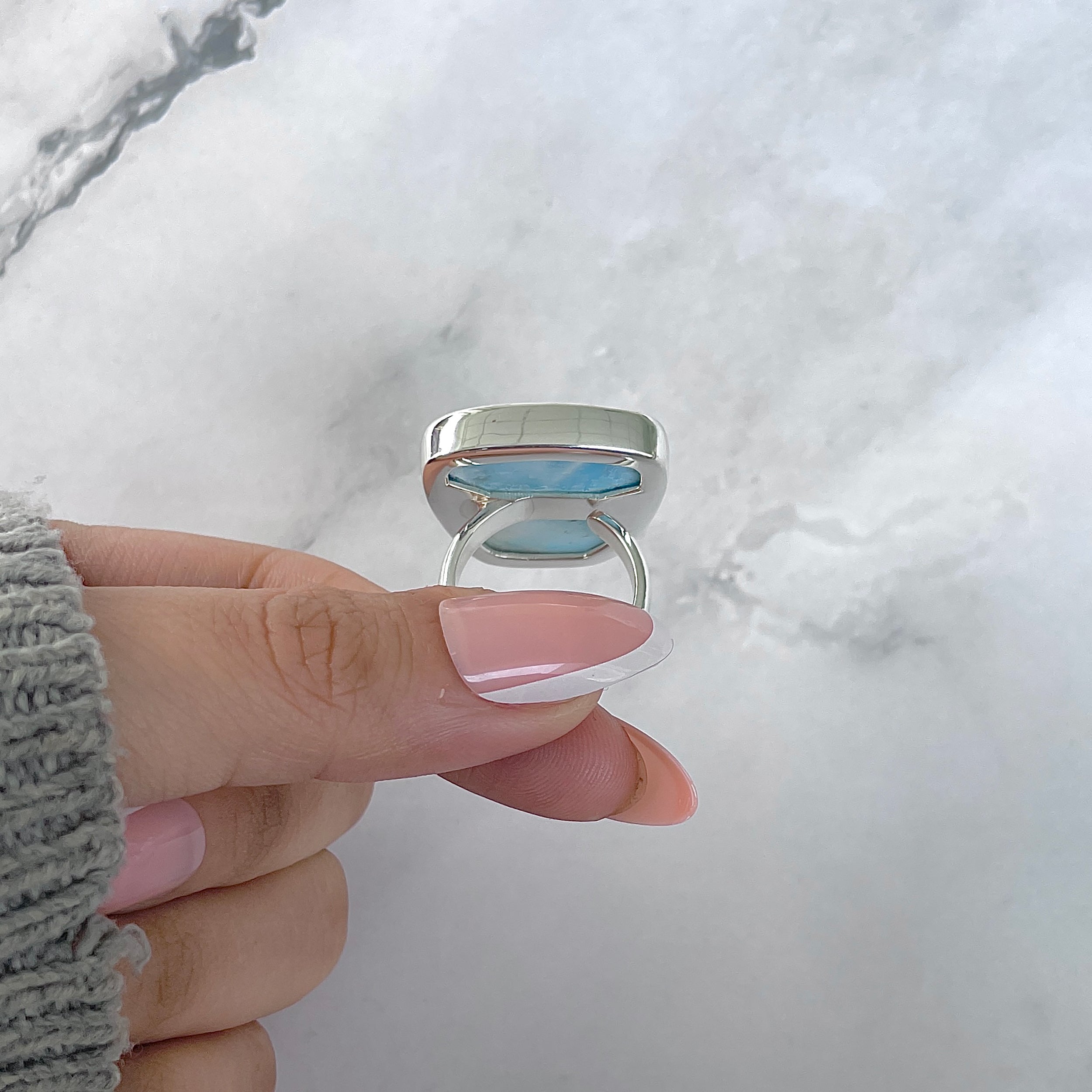 Larimar Adjustable Ring-(LAR-R-1902.)