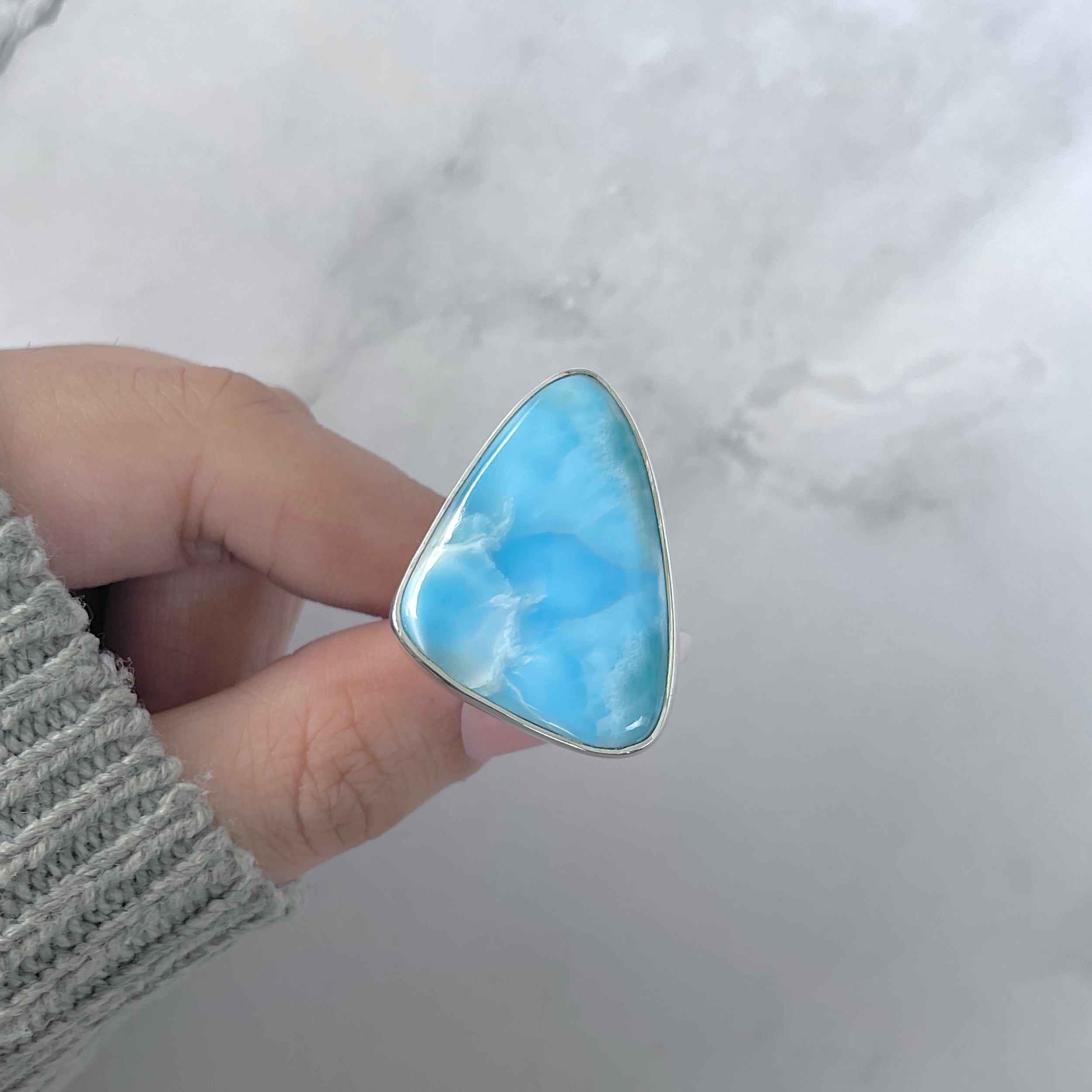 Larimar Adjustable Ring-(LAR-R-1903.)