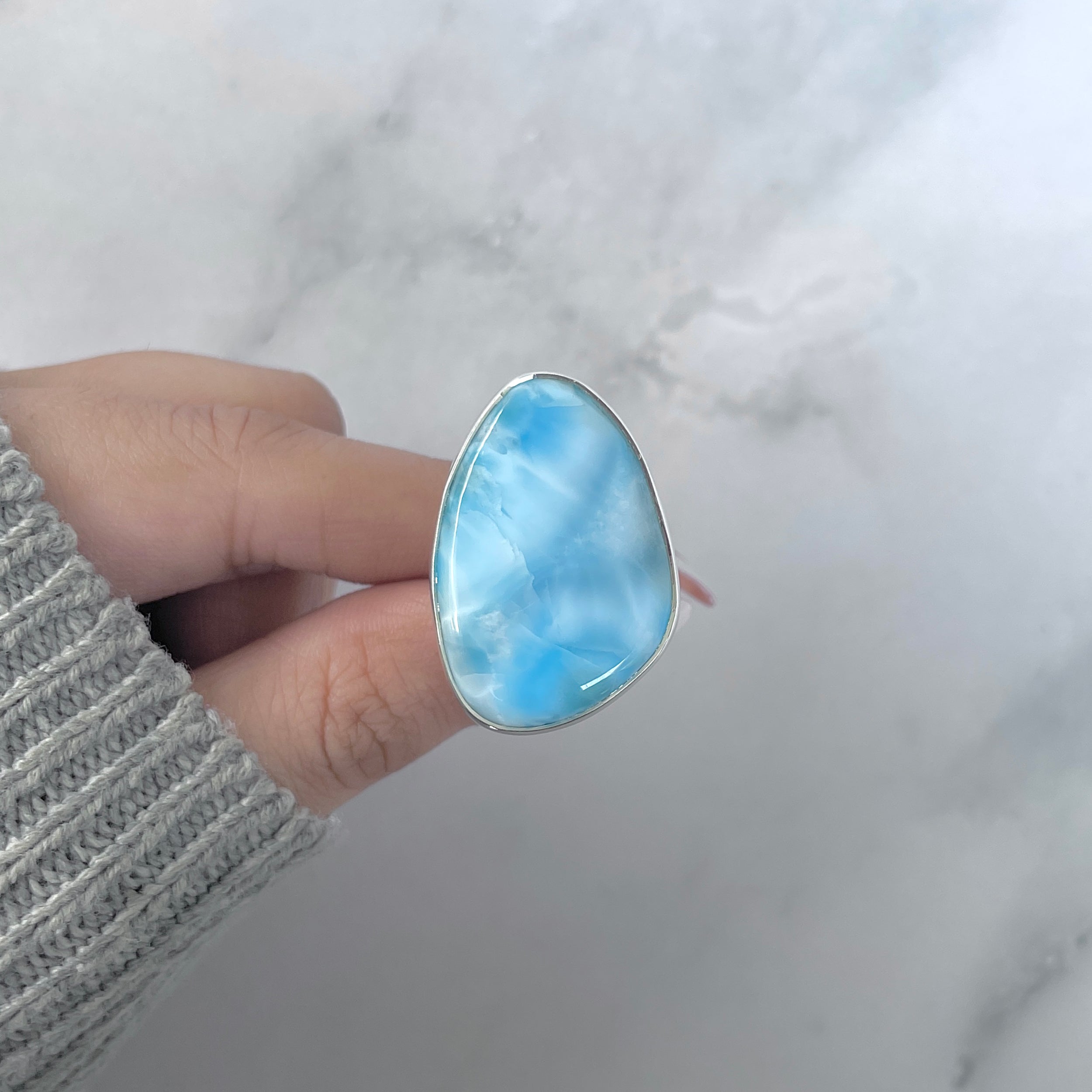 Larimar Adjustable Ring-(LAR-R-1904.)