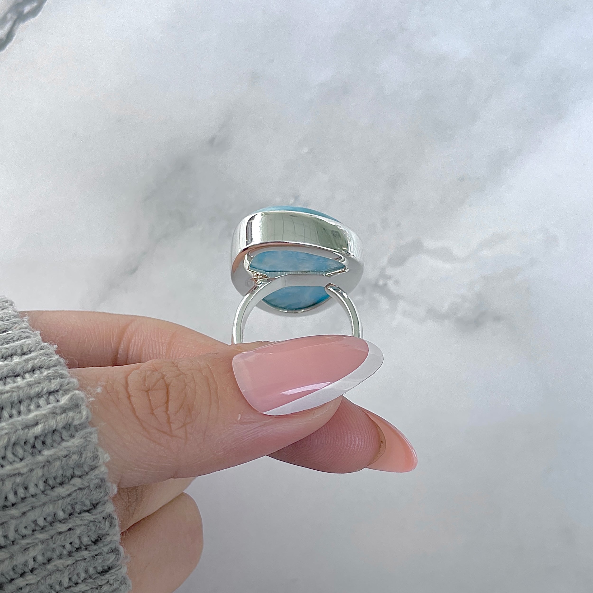 Larimar Adjustable Ring-(LAR-R-1904.)