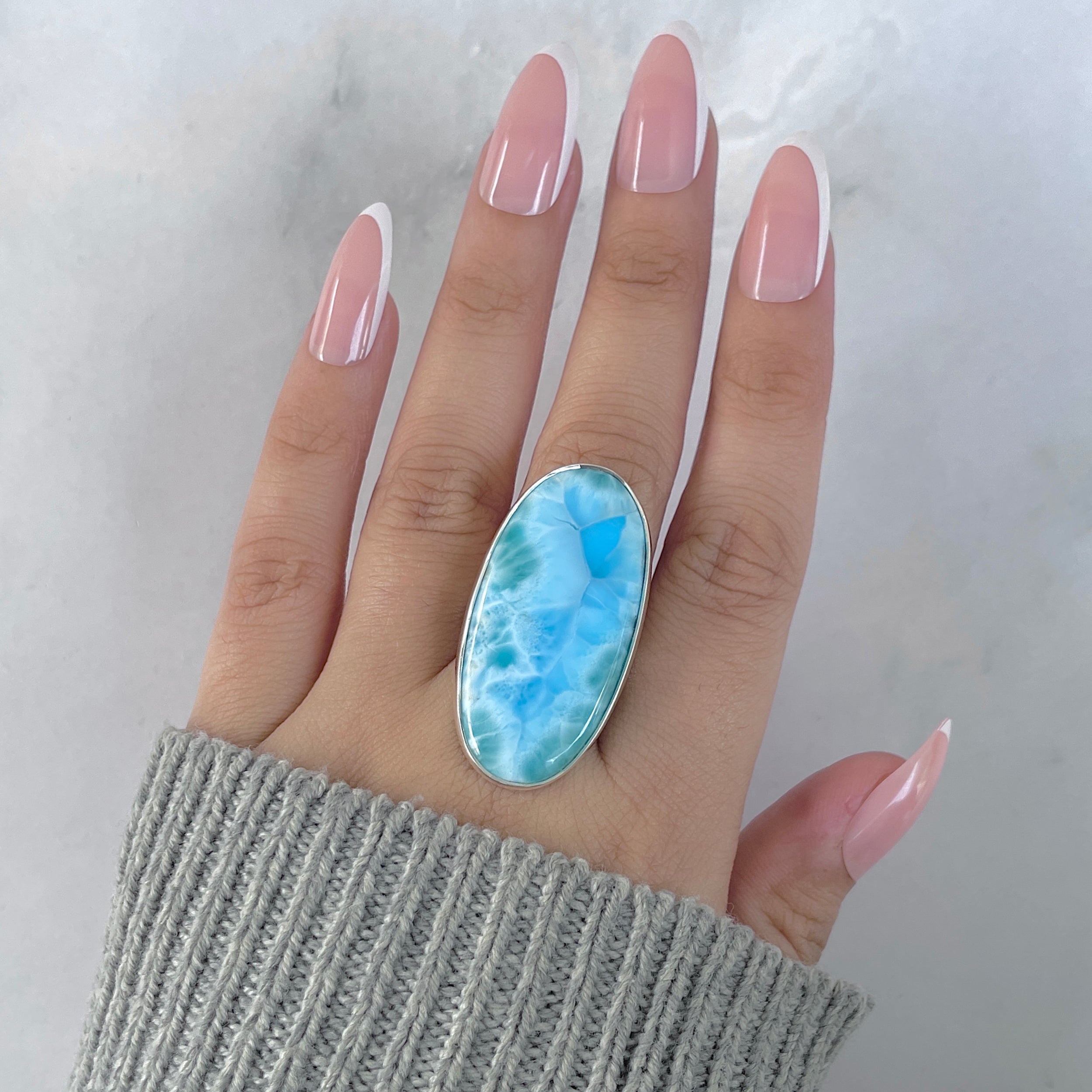Larimar Adjustable Ring-(LAR-R-1905.)