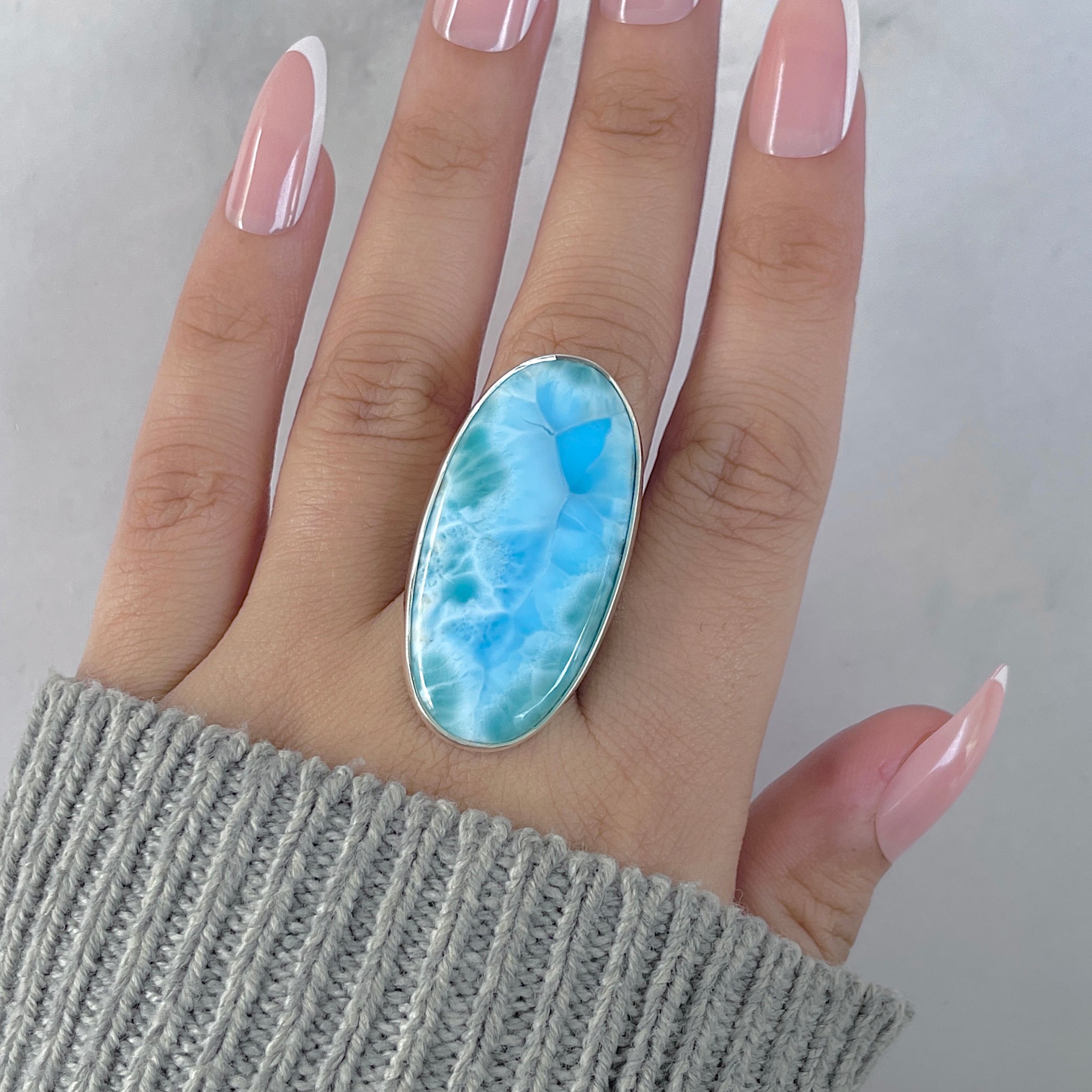 Larimar Adjustable Ring-(LAR-R-1905.)