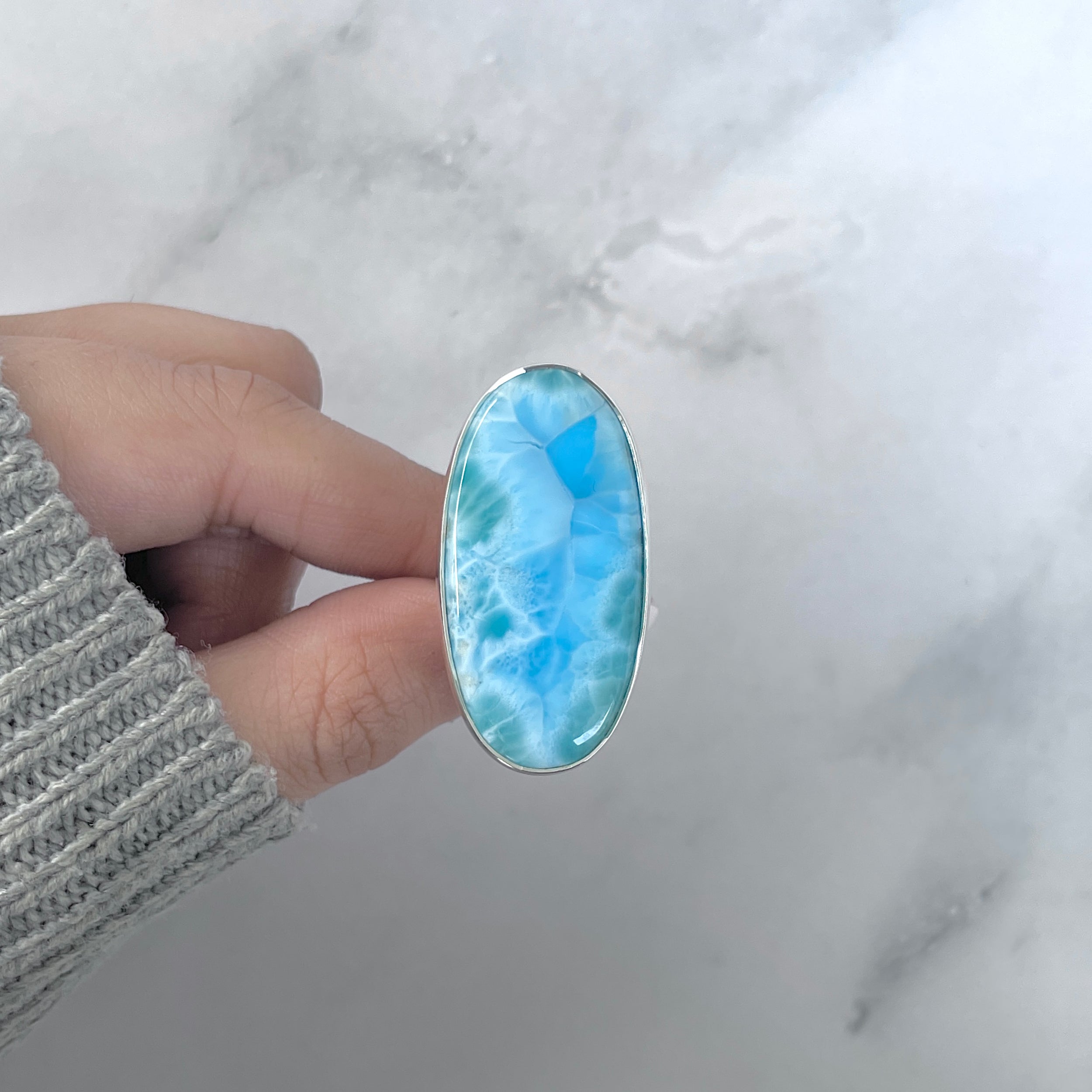 Larimar Adjustable Ring-(LAR-R-1905.)