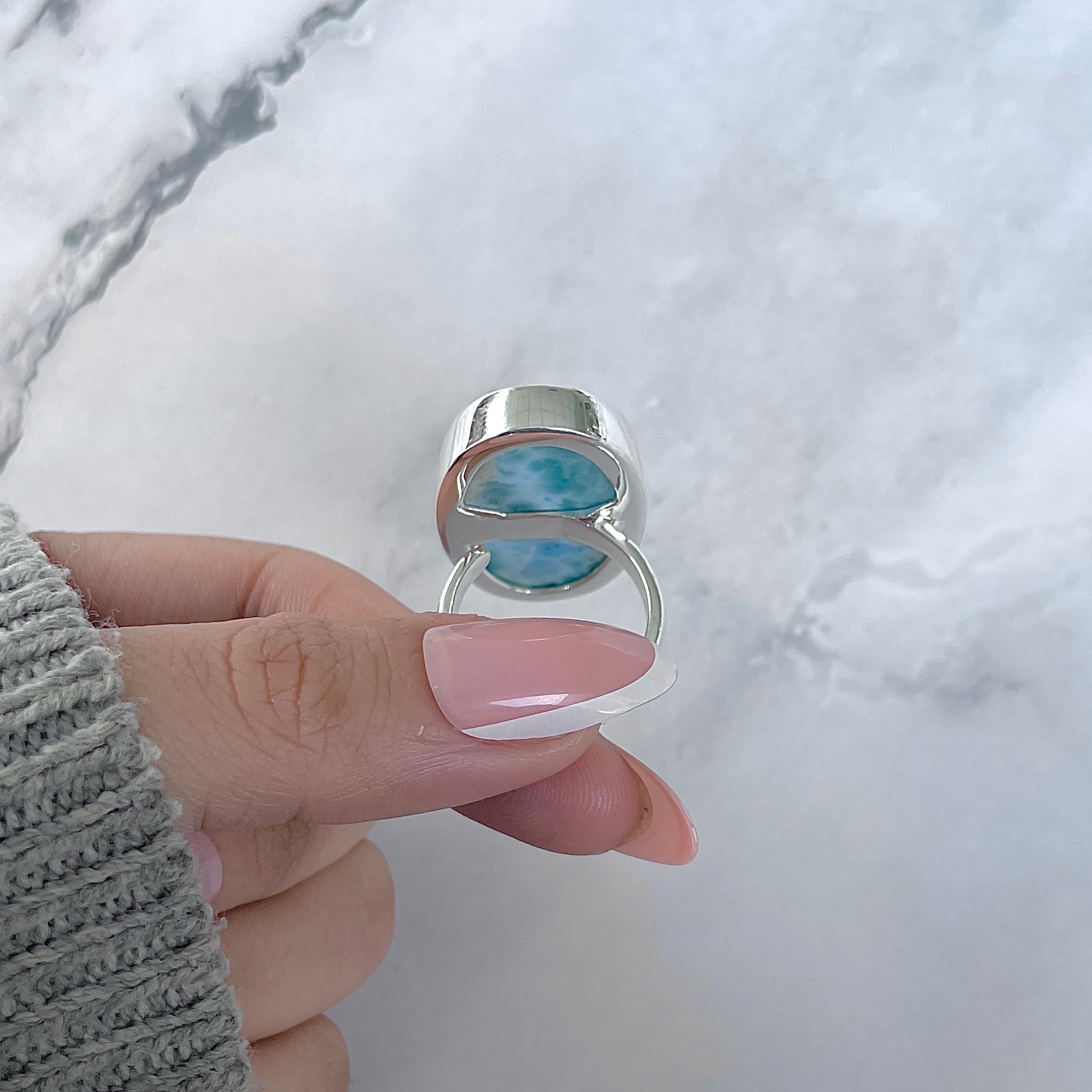 Larimar Adjustable Ring-(LAR-R-1905.)