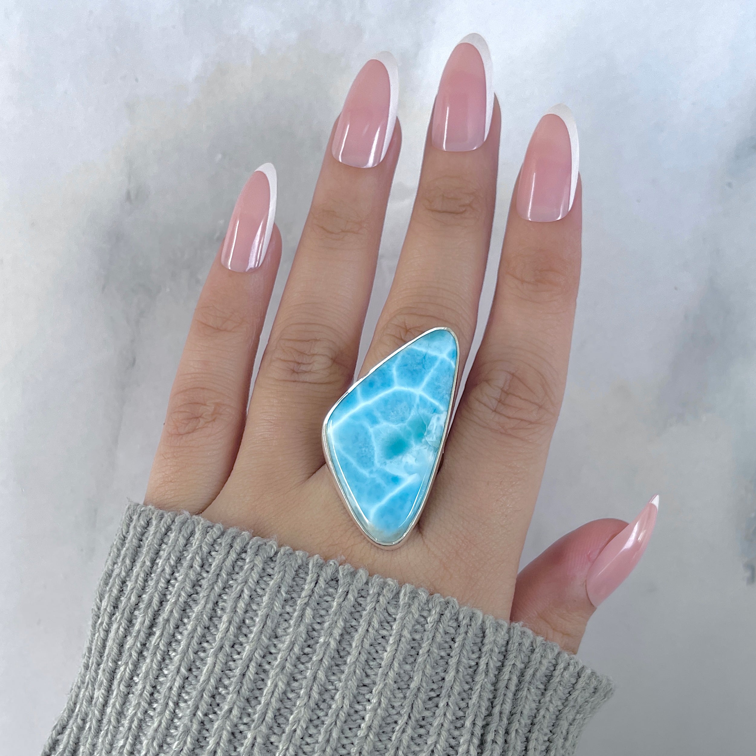 Larimar Adjustable Ring-(LAR-R-1906.)
