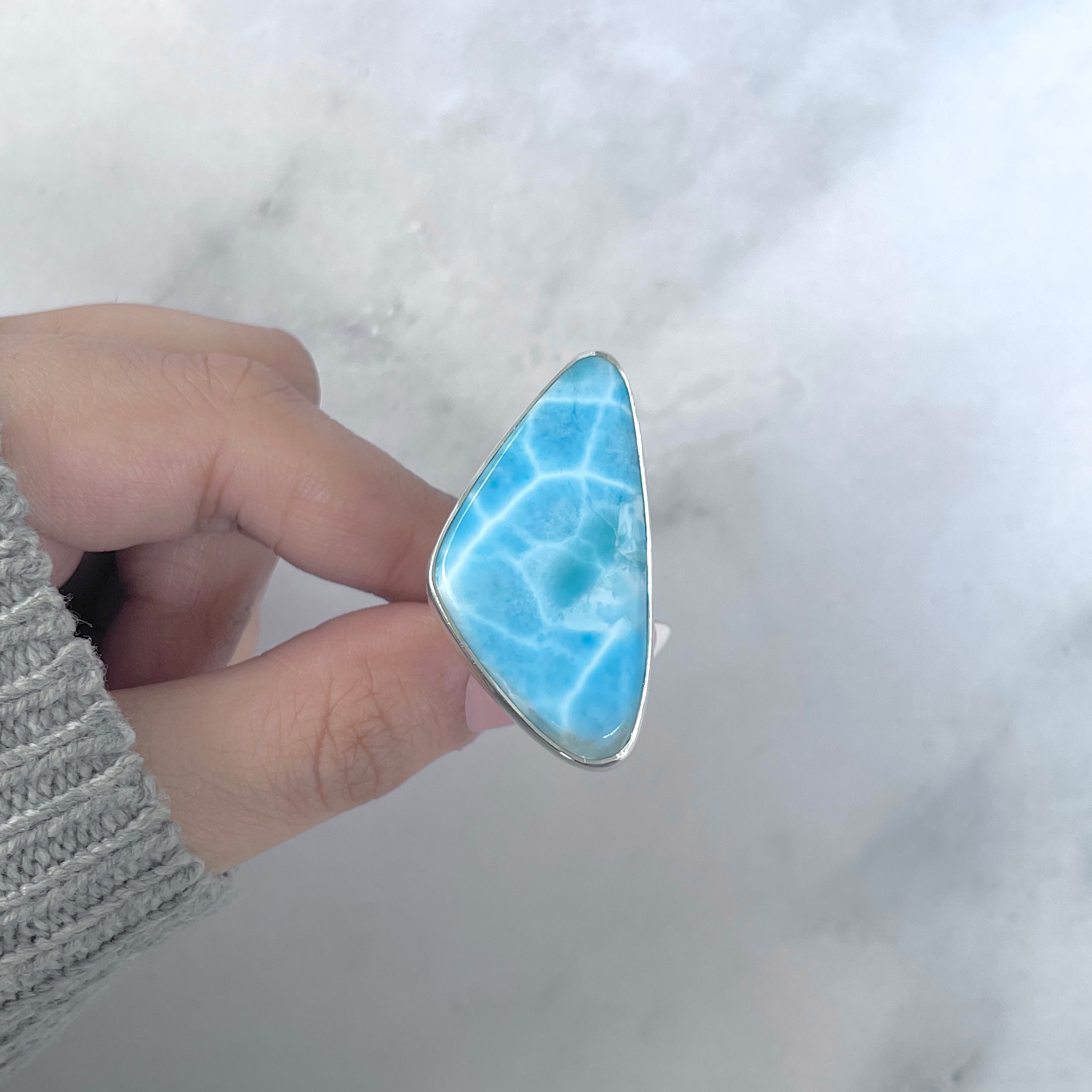 Larimar Adjustable Ring-(LAR-R-1906.)