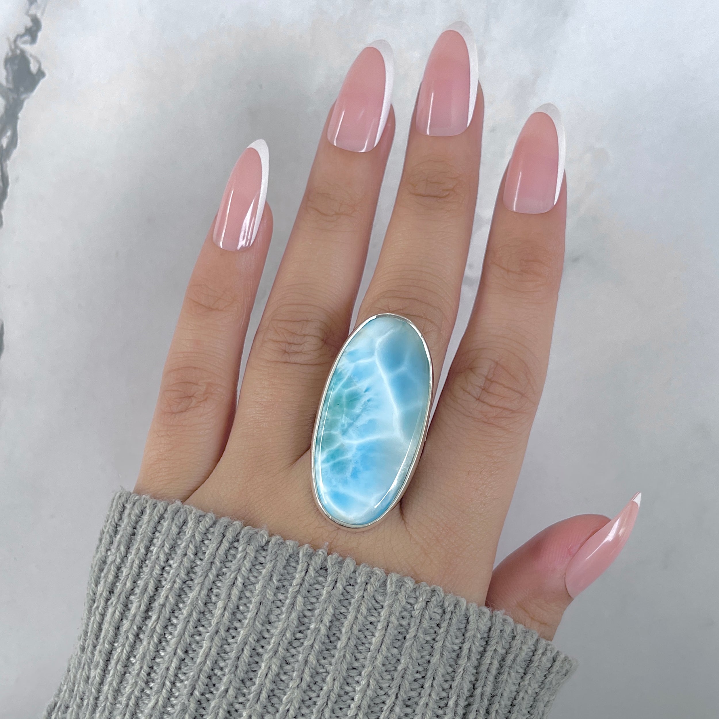Larimar Adjustable Ring-(LAR-R-1908.)