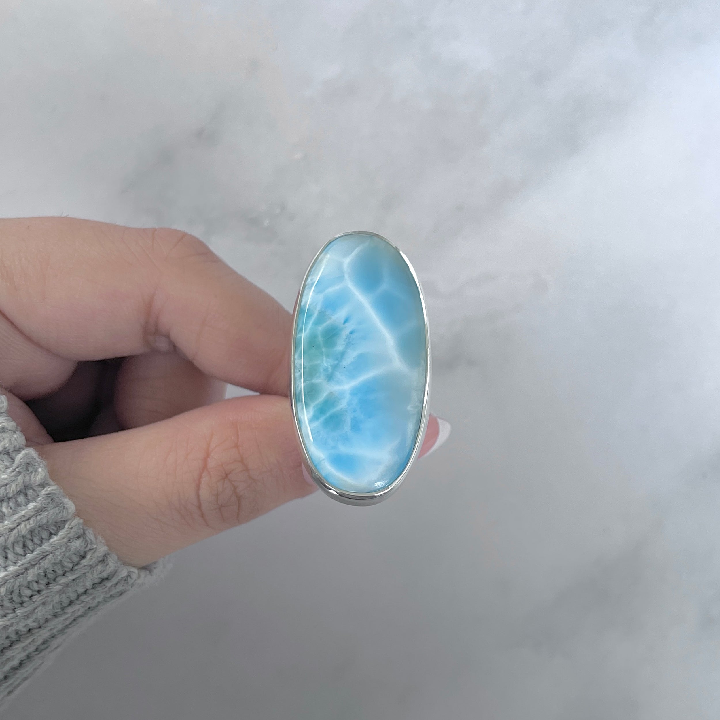 Larimar Adjustable Ring-(LAR-R-1908.)
