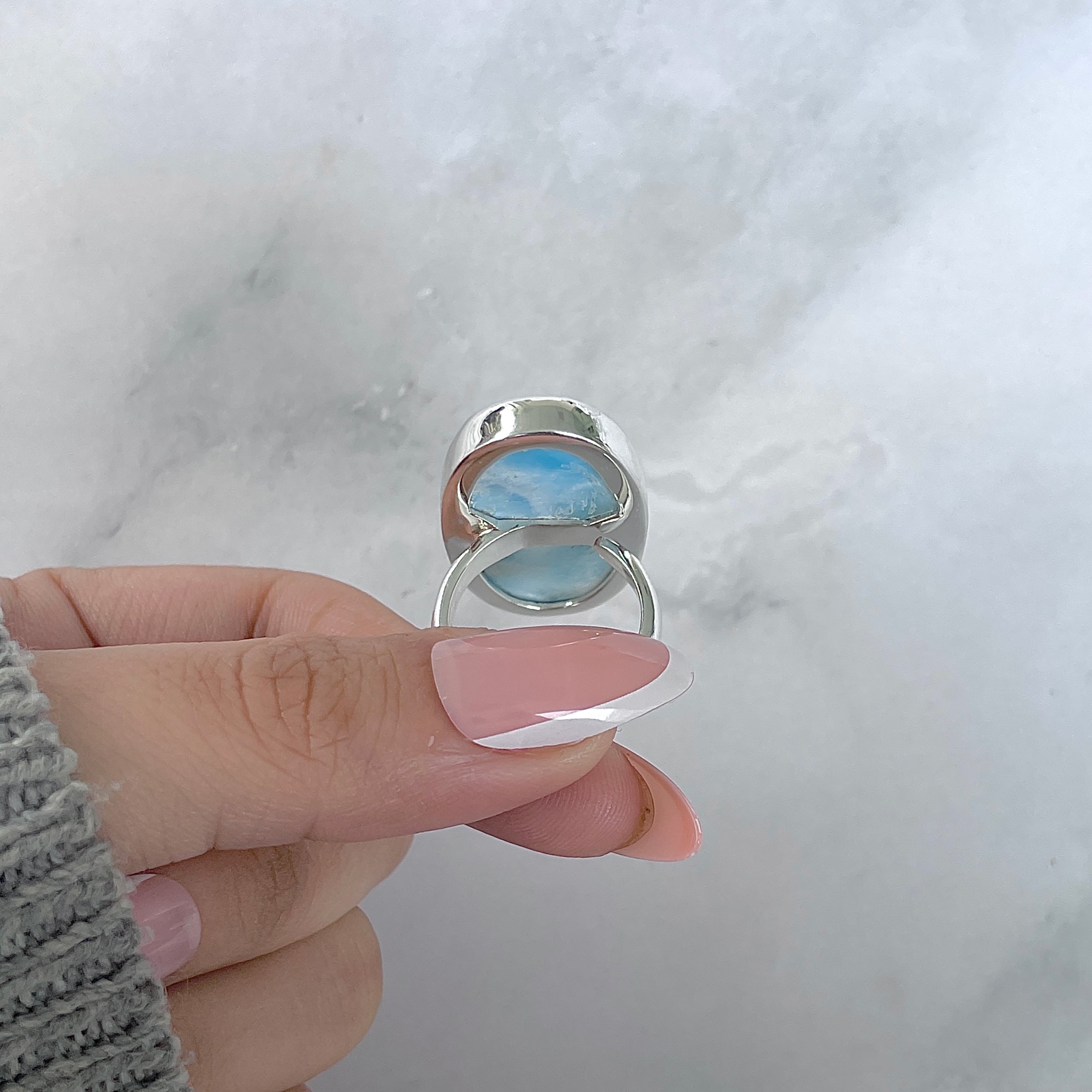 Larimar Adjustable Ring-(LAR-R-1908.)