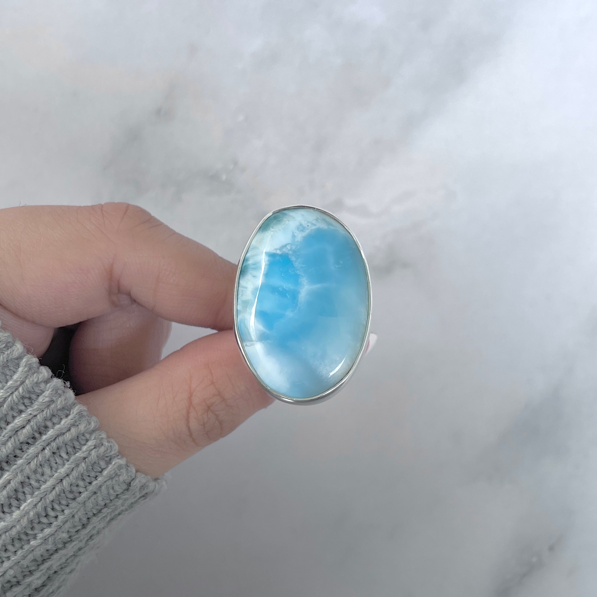 Larimar Adjustable Ring-(LAR-R-1909.)