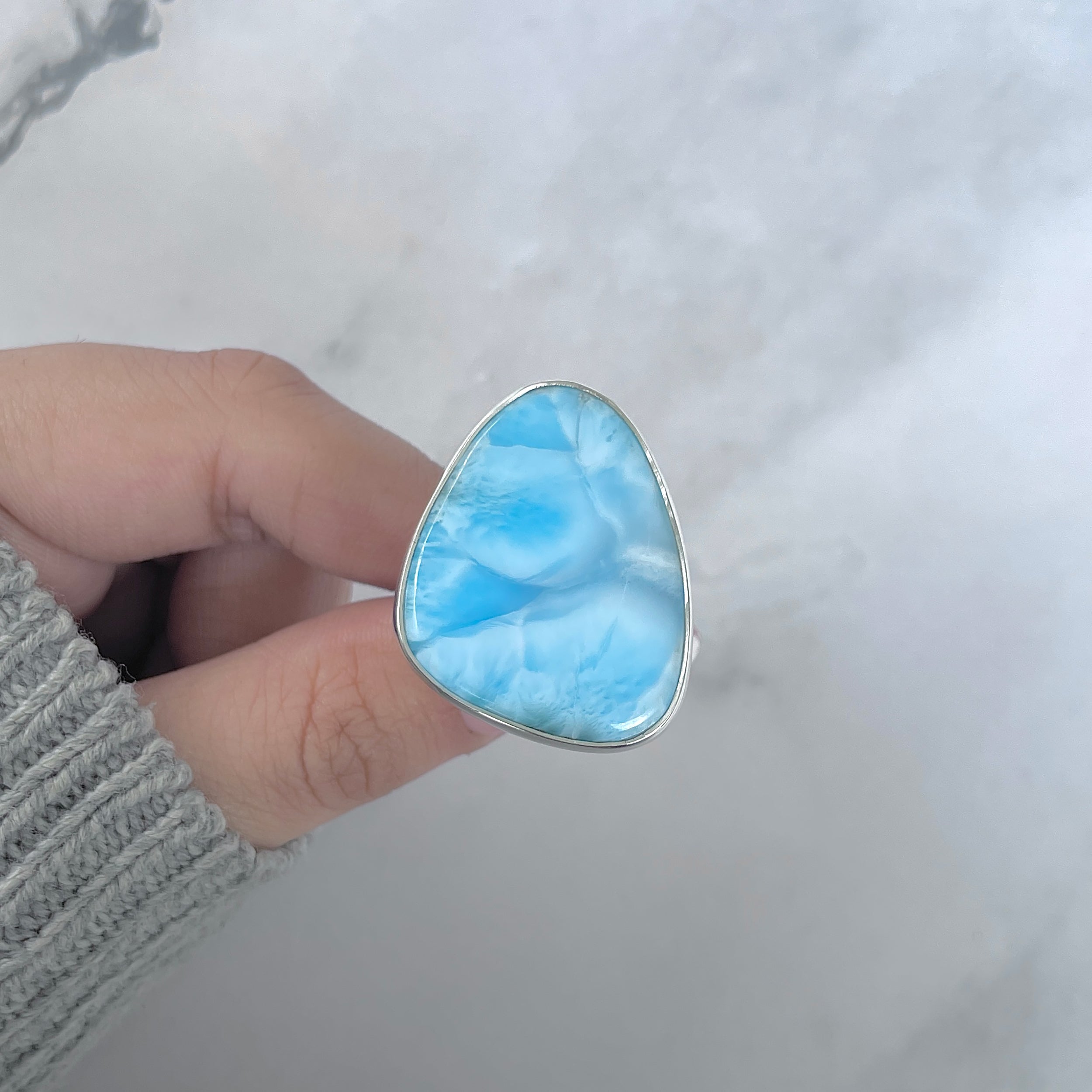 Larimar Adjustable Ring-(LAR-R-1910.)