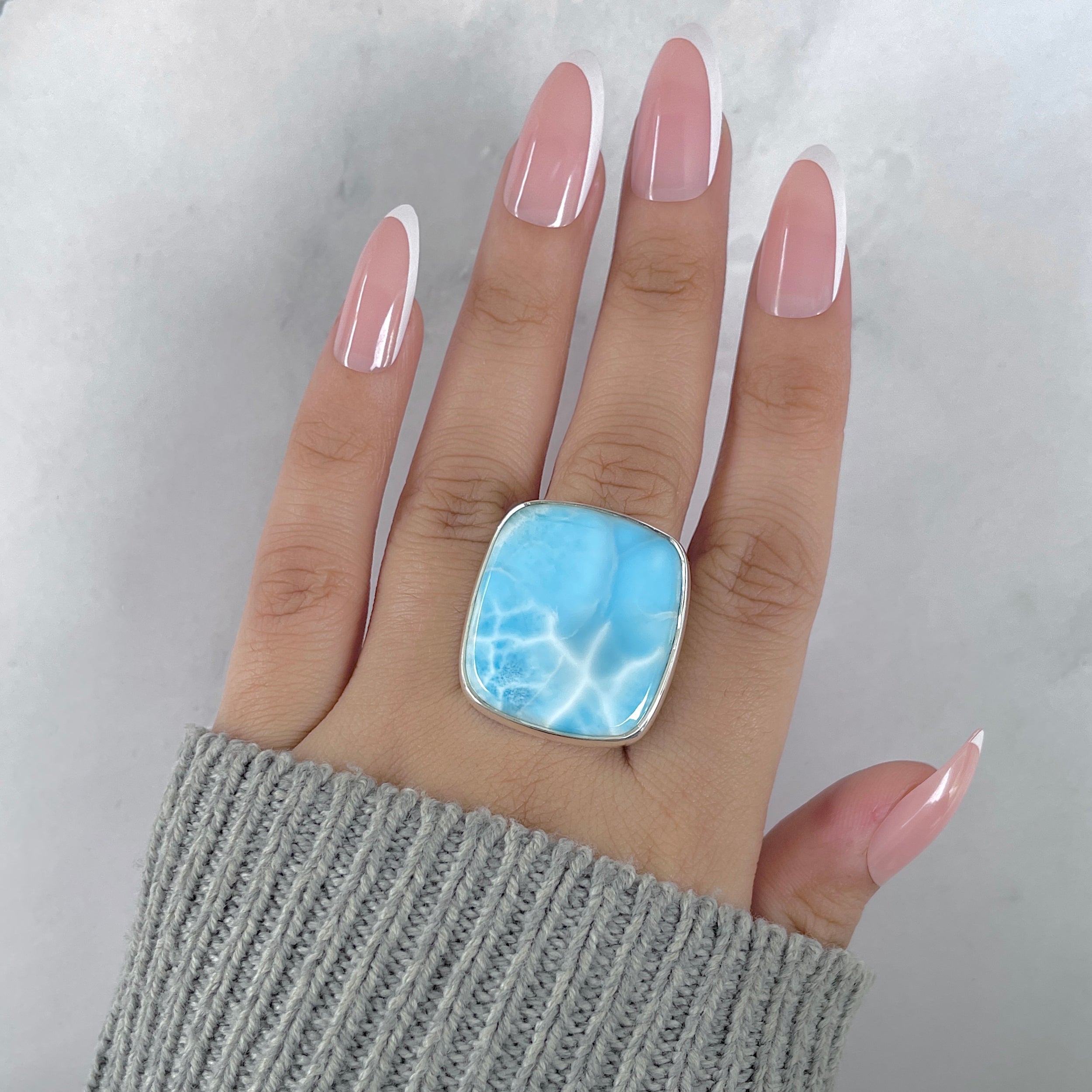 Larimar Adjustable Ring-(LAR-R-1911.)