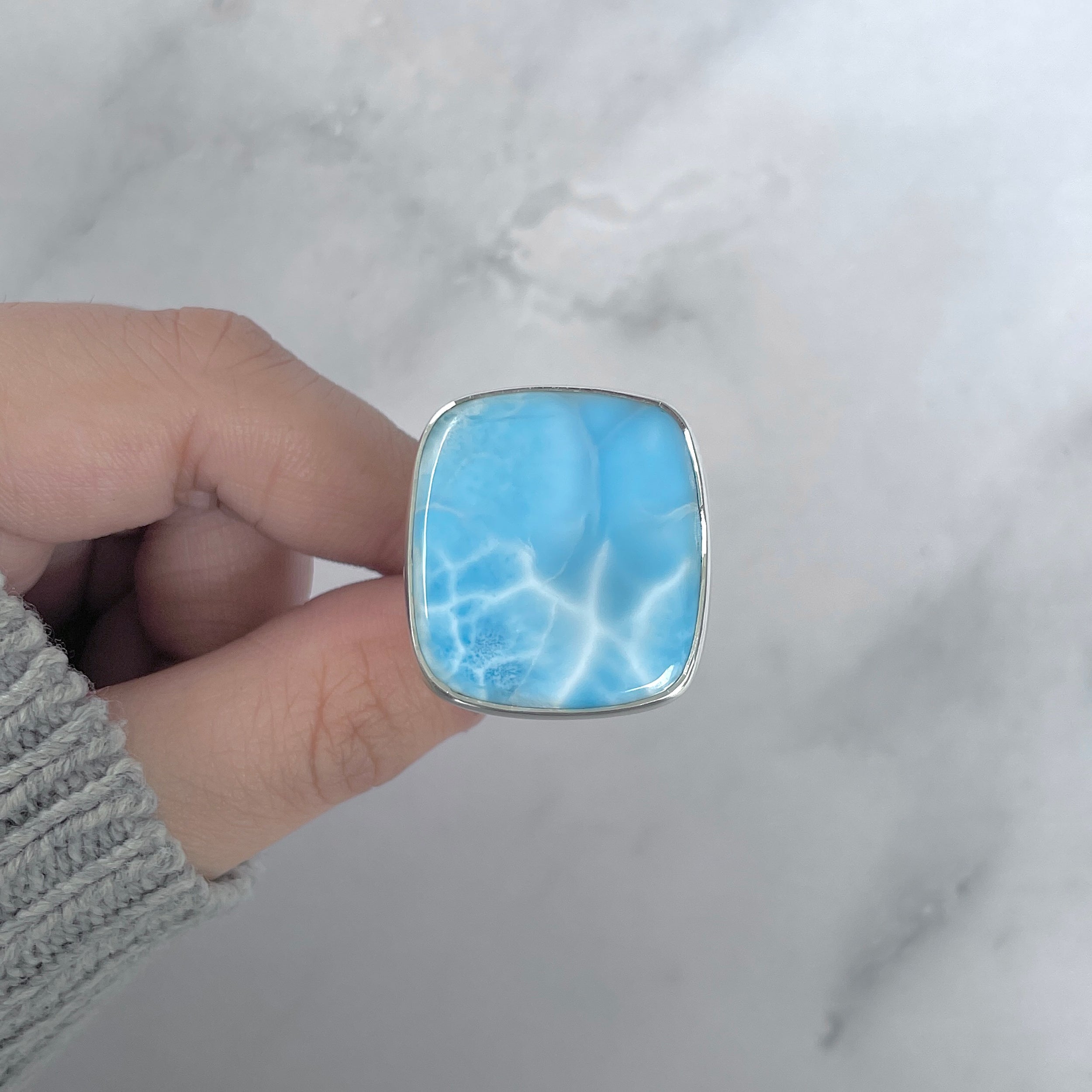 Larimar Adjustable Ring-(LAR-R-1911.)