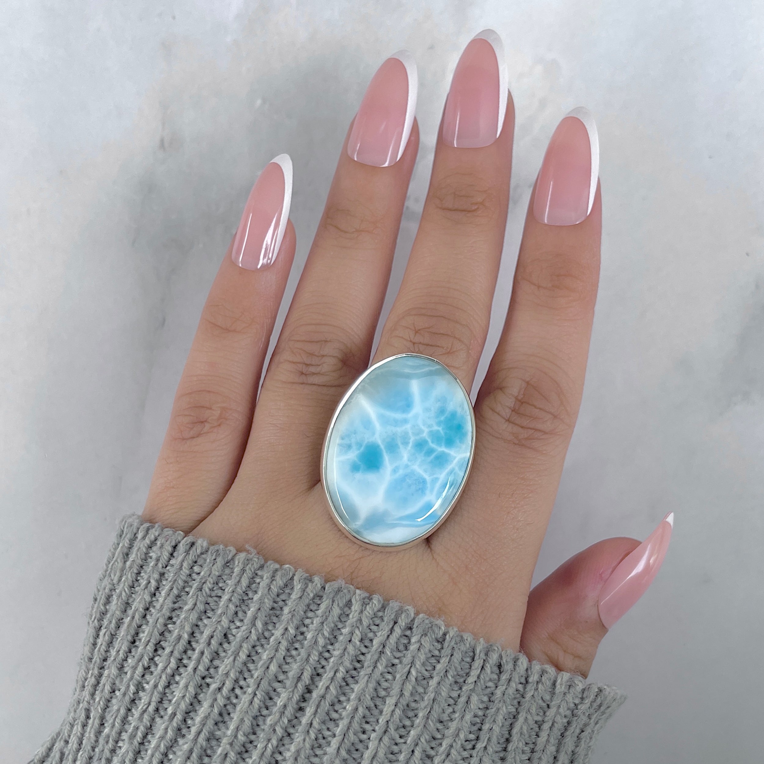 Larimar Adjustable Ring-(LAR-R-1913.)
