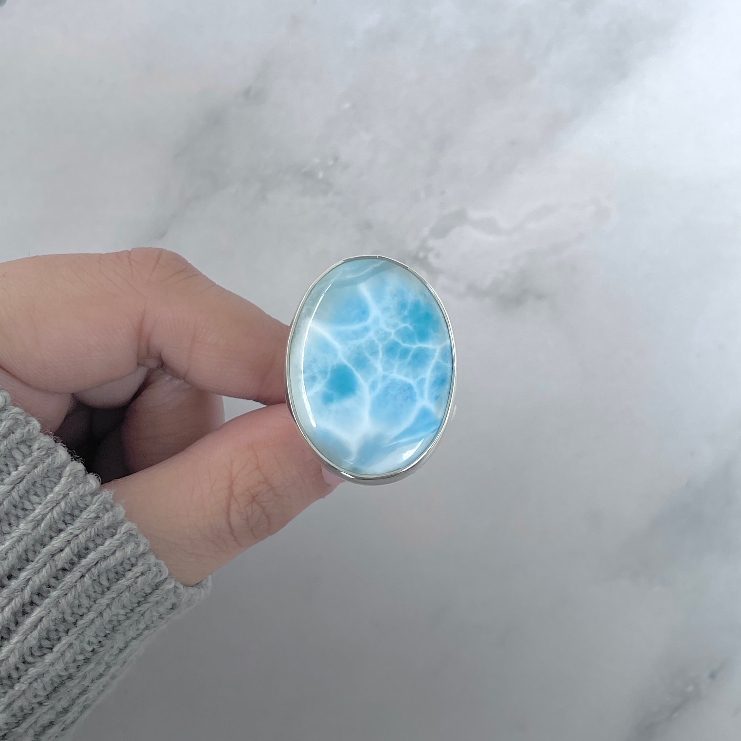Larimar Adjustable Ring-(LAR-R-1913.)