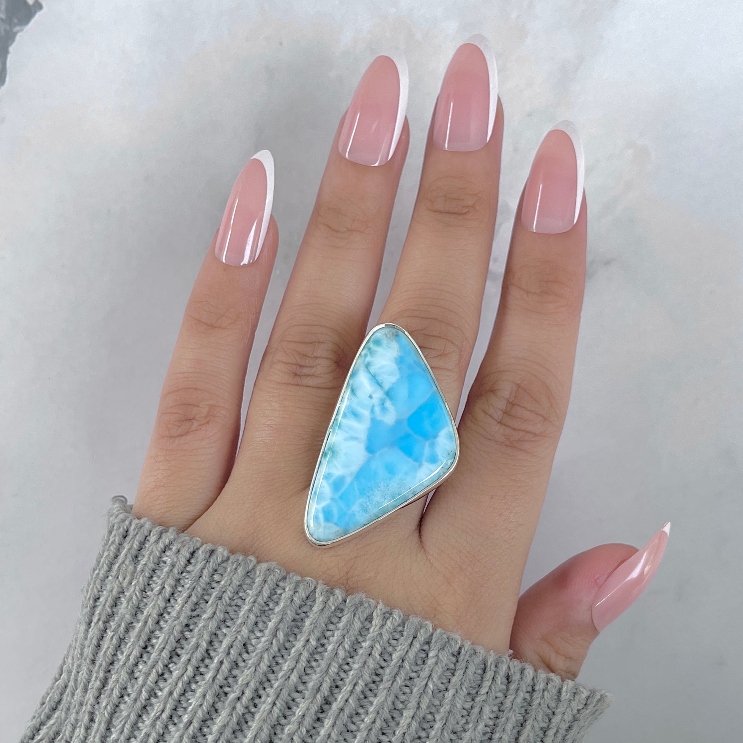 Larimar Adjustable Ring-(LAR-R-1914.)
