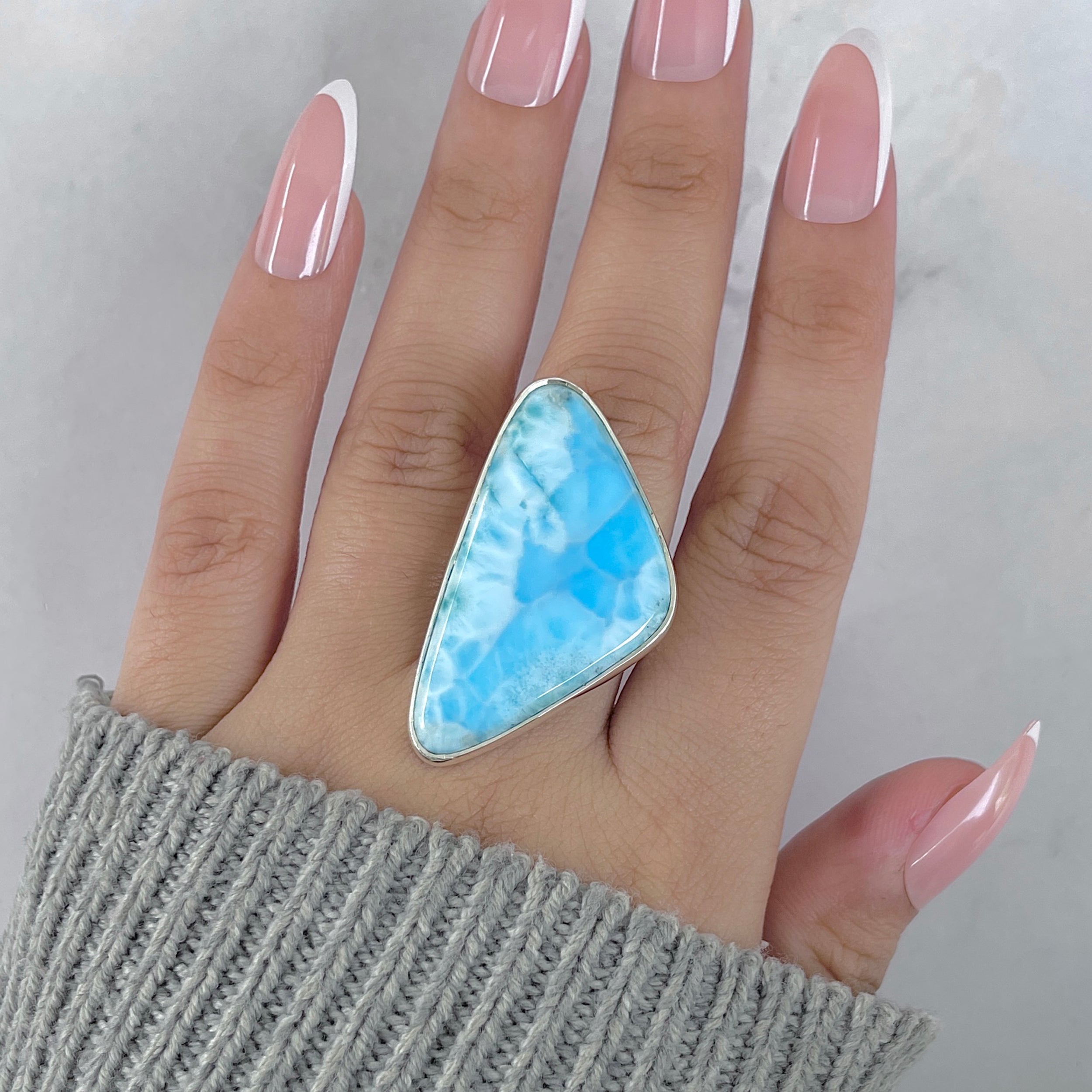 Larimar Adjustable Ring-(LAR-R-1914.)