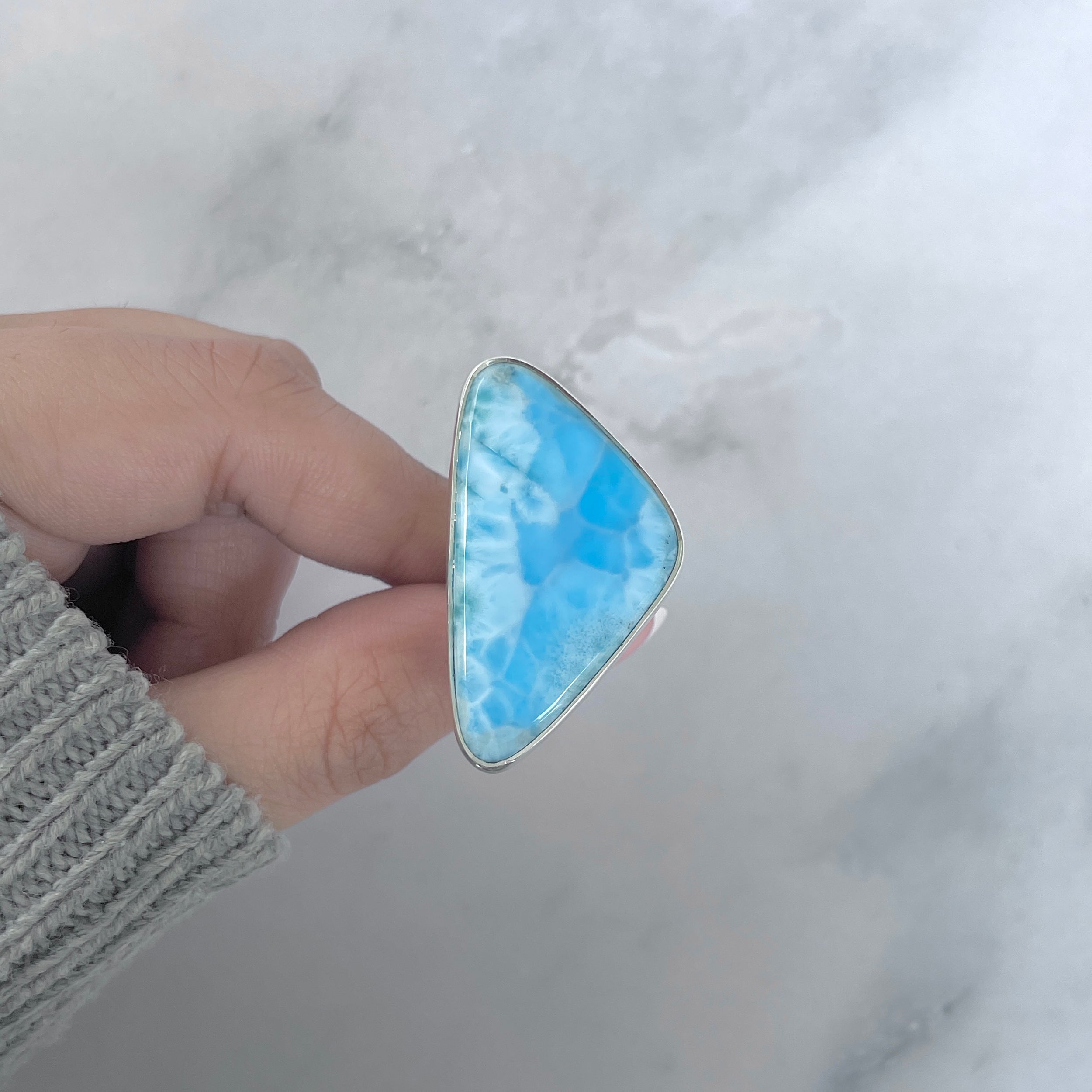 Larimar Adjustable Ring-(LAR-R-1914.)