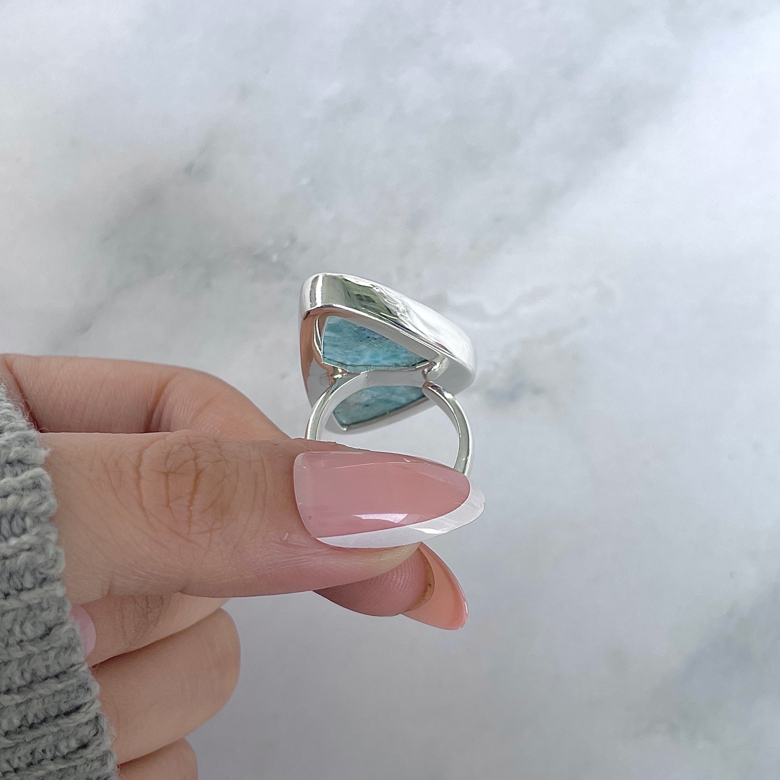 Larimar Adjustable Ring-(LAR-R-1914.)