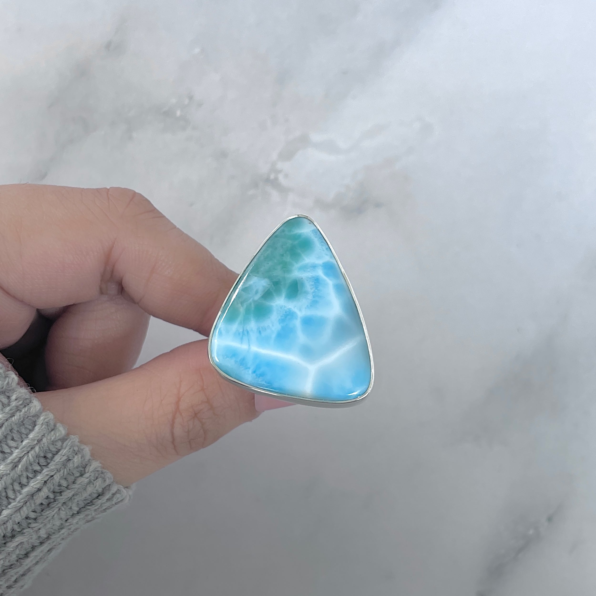 Larimar Adjustable Ring-(LAR-R-1915.)