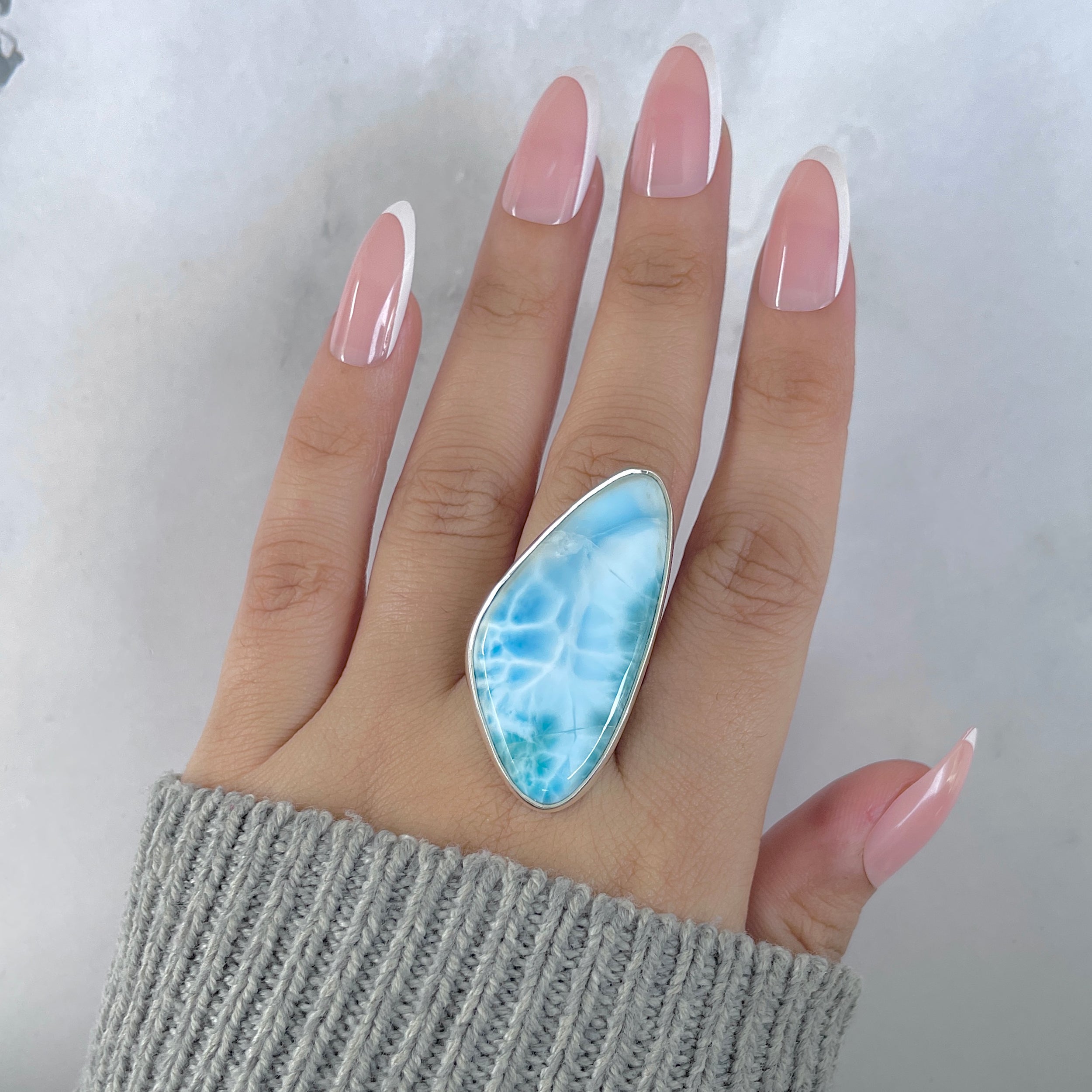 Larimar Adjustable Ring-(LAR-R-1916.)