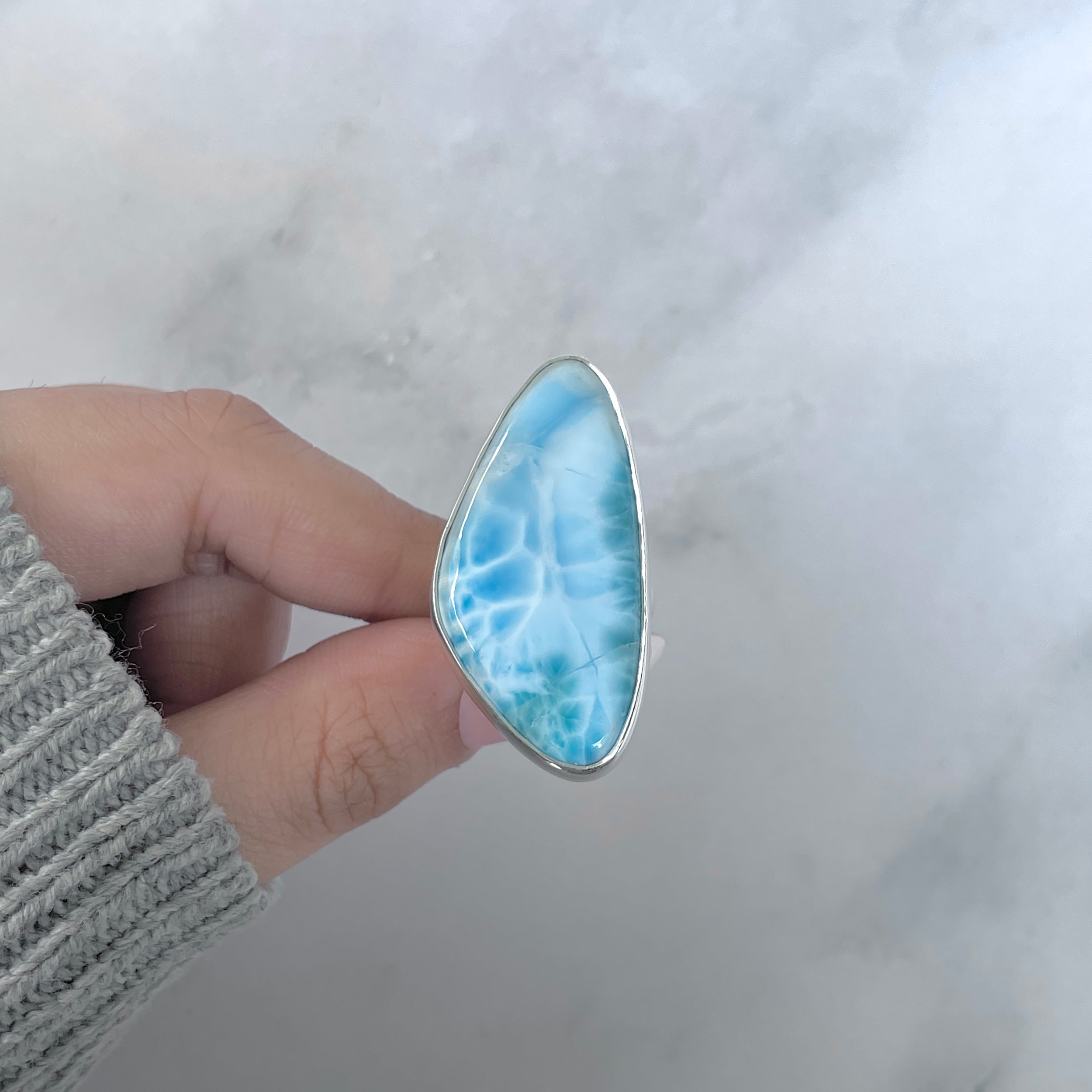 Larimar Adjustable Ring-(LAR-R-1916.)