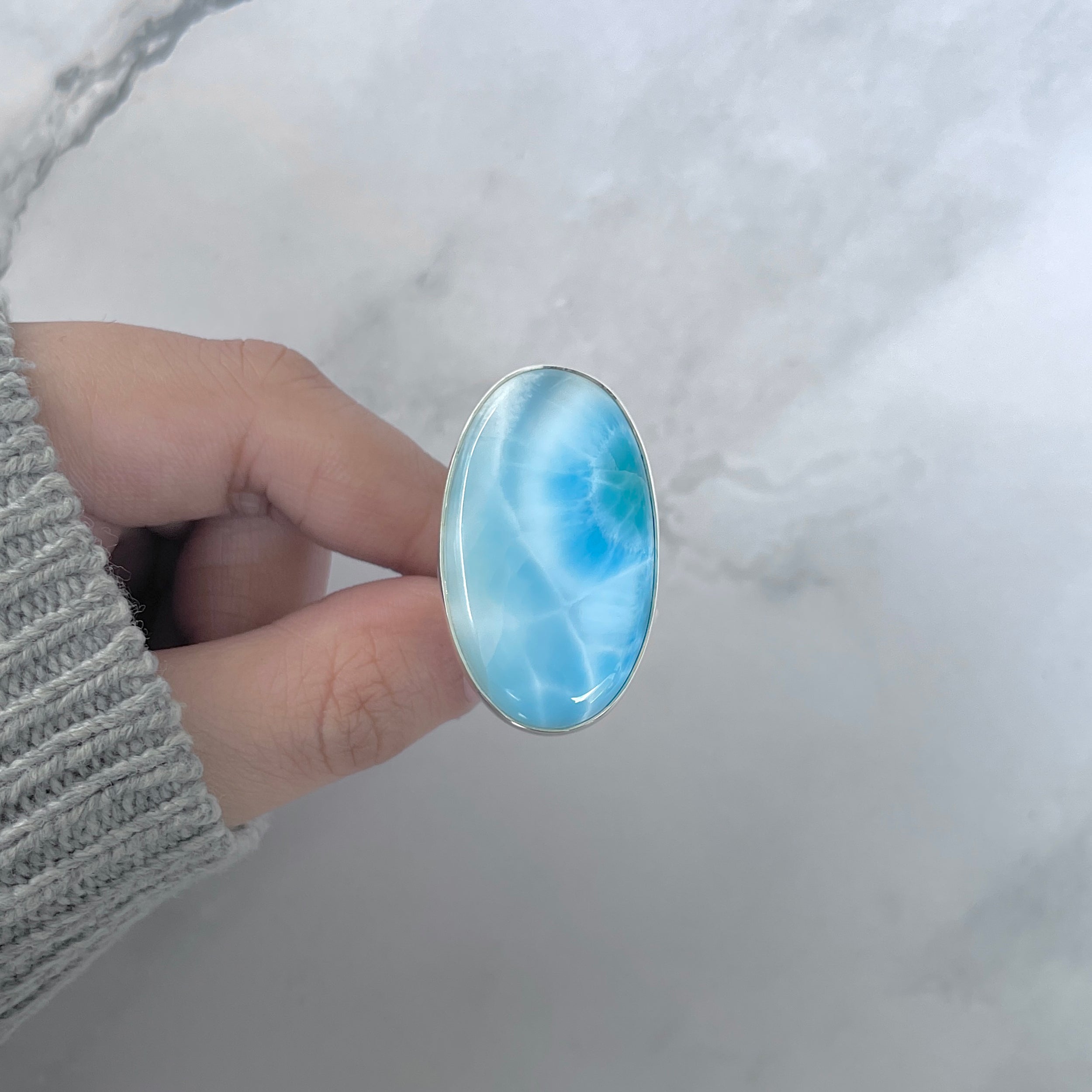 Larimar Adjustable Ring-(LAR-R-1917.)