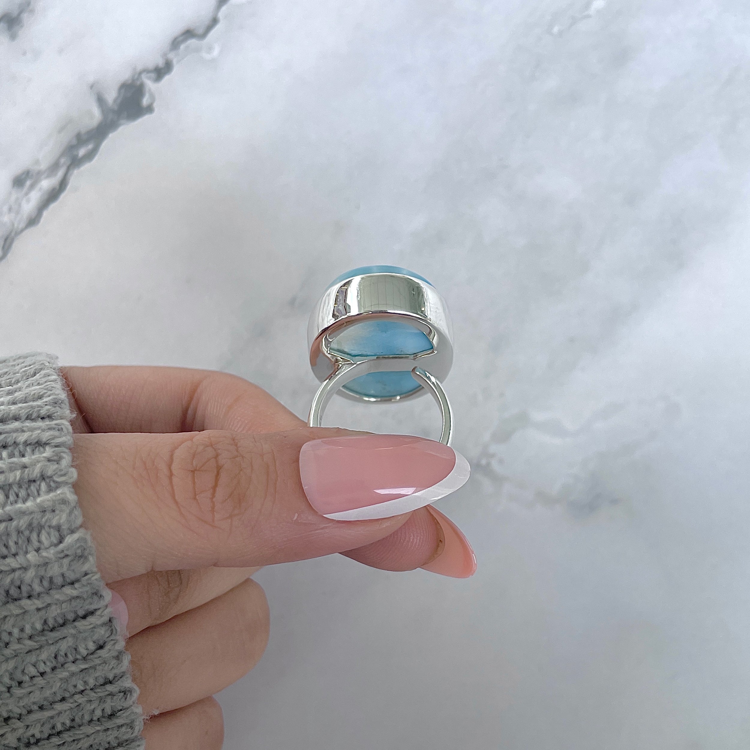 Larimar Adjustable Ring-(LAR-R-1917.)