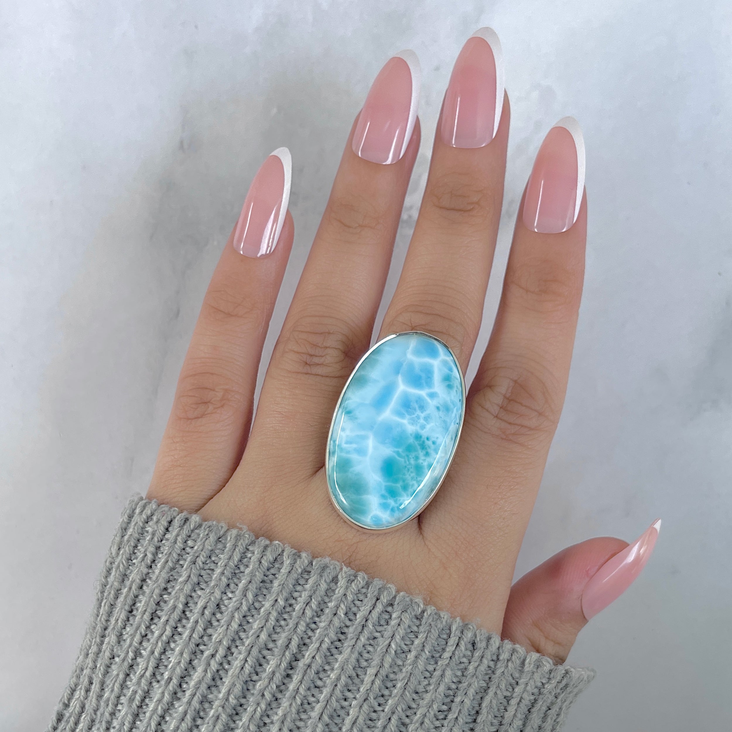 Larimar Adjustable Ring-(LAR-R-1918.)