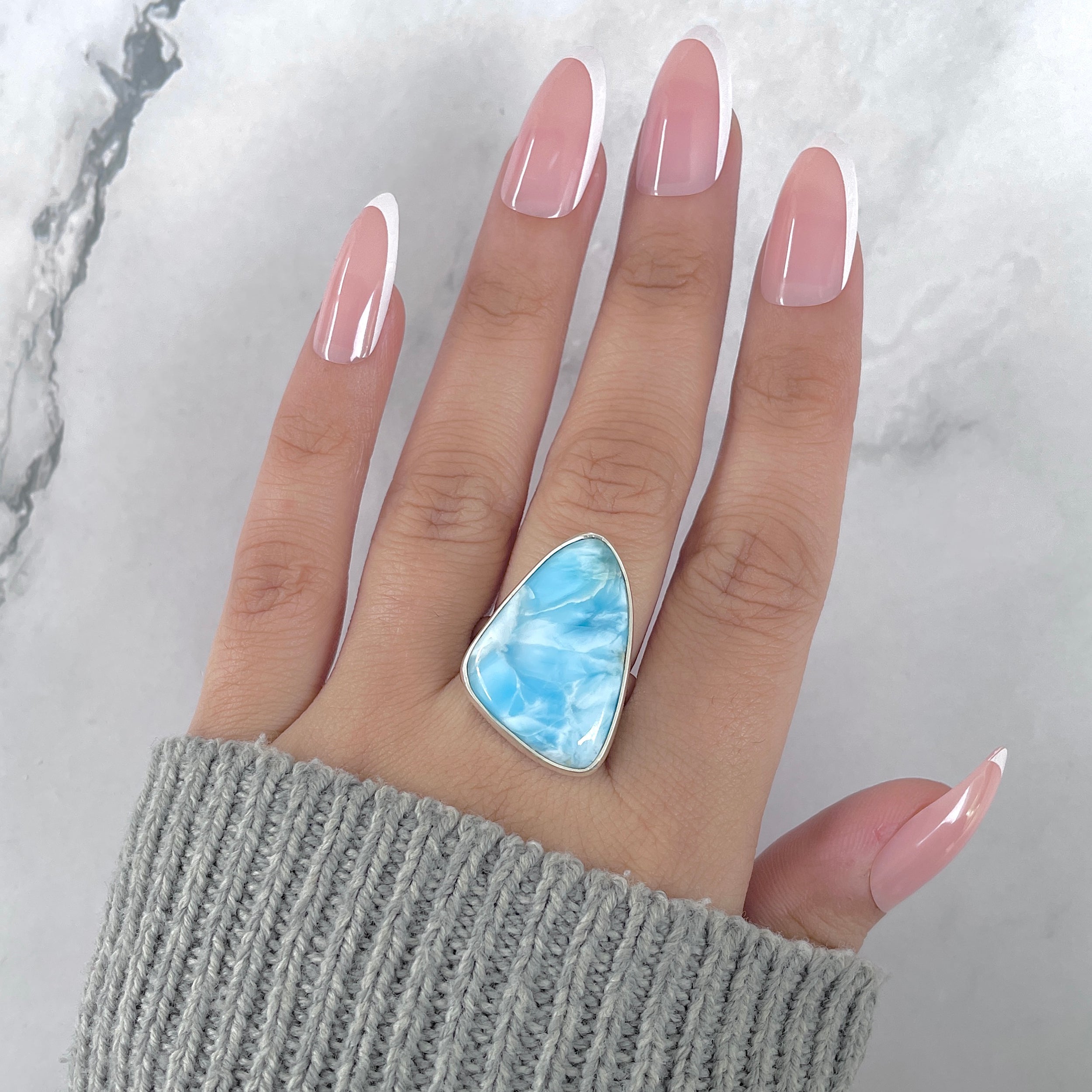 Larimar Adjustable Ring-(LAR-R-1920.)