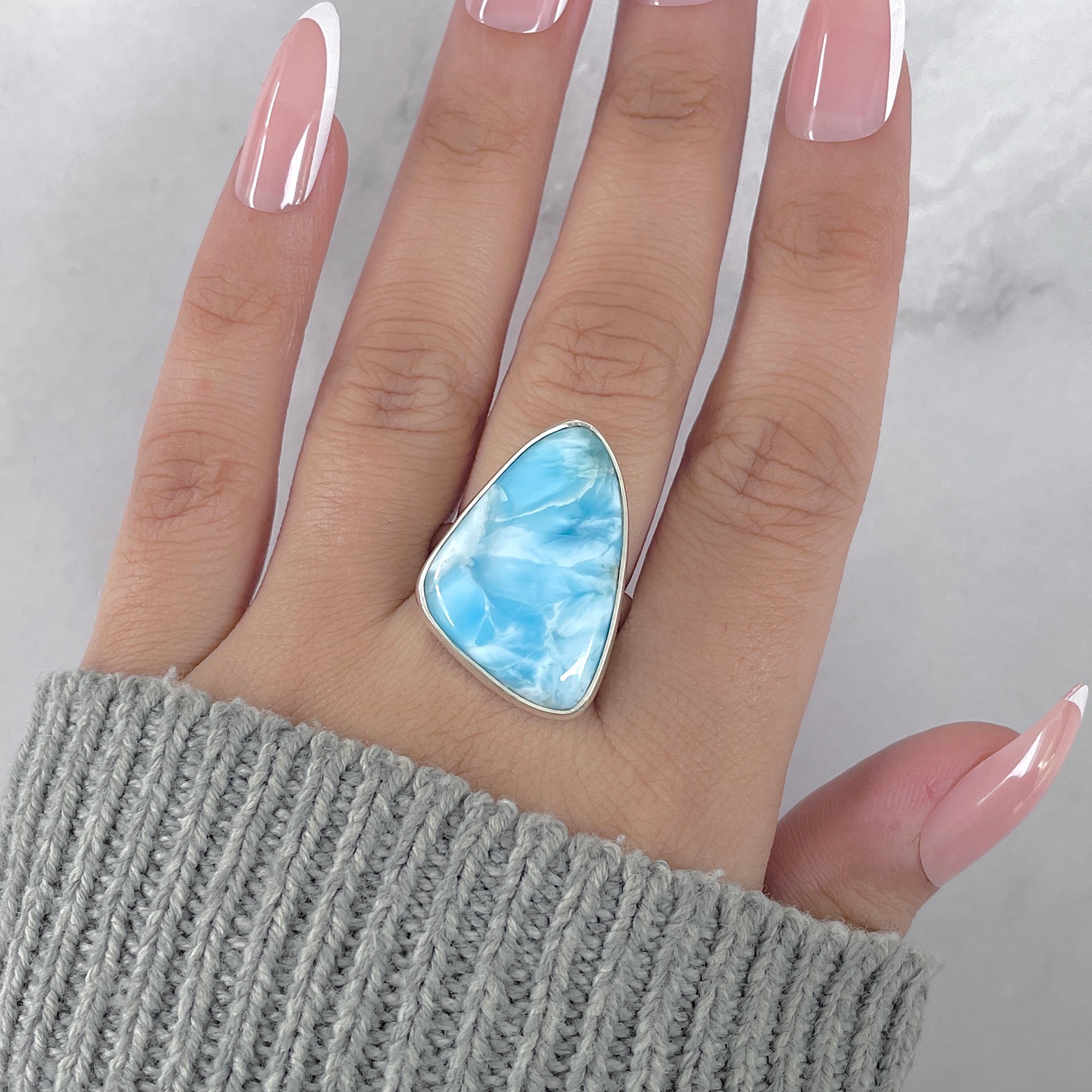 Larimar Adjustable Ring-(LAR-R-1920.)