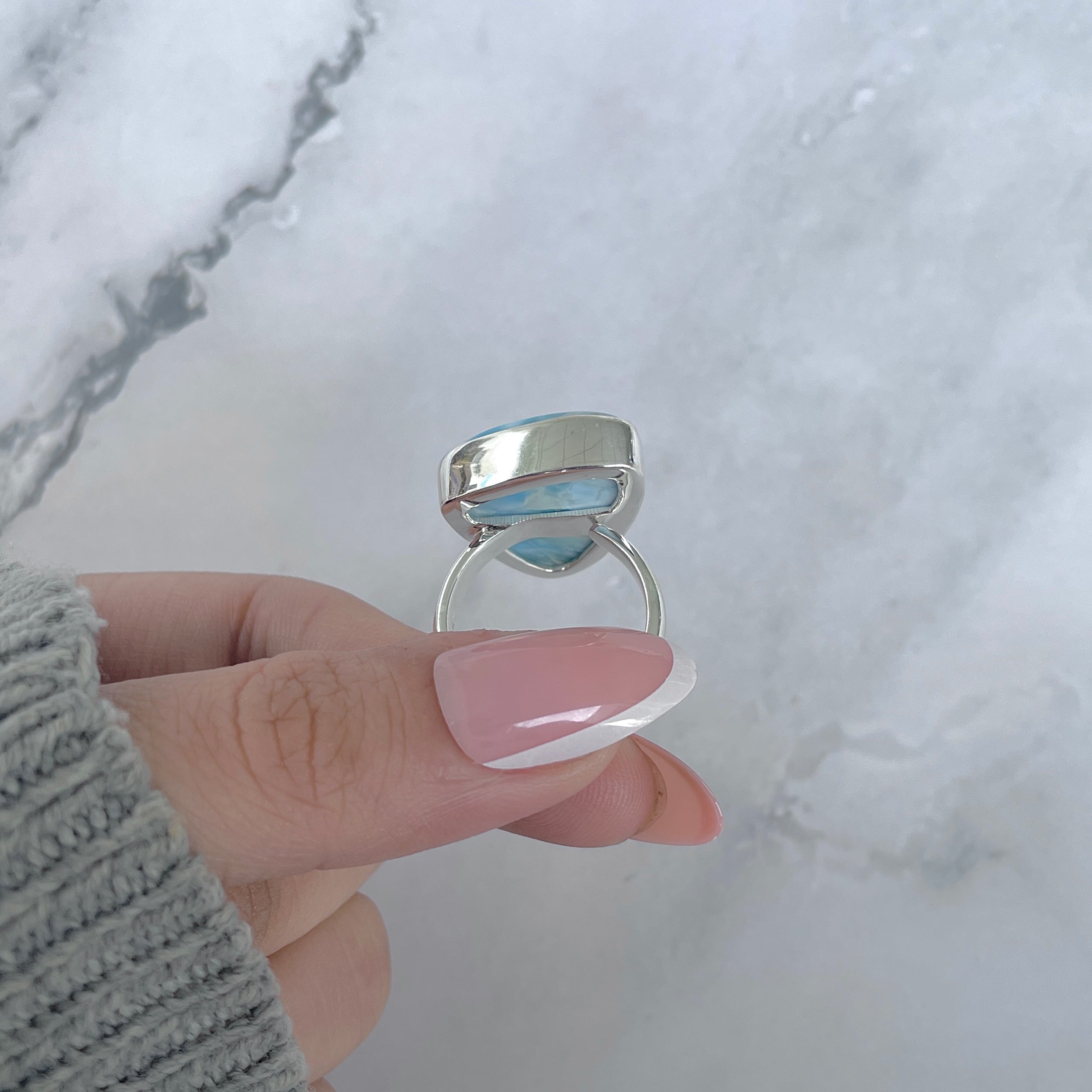 Larimar Adjustable Ring-(LAR-R-1920.)