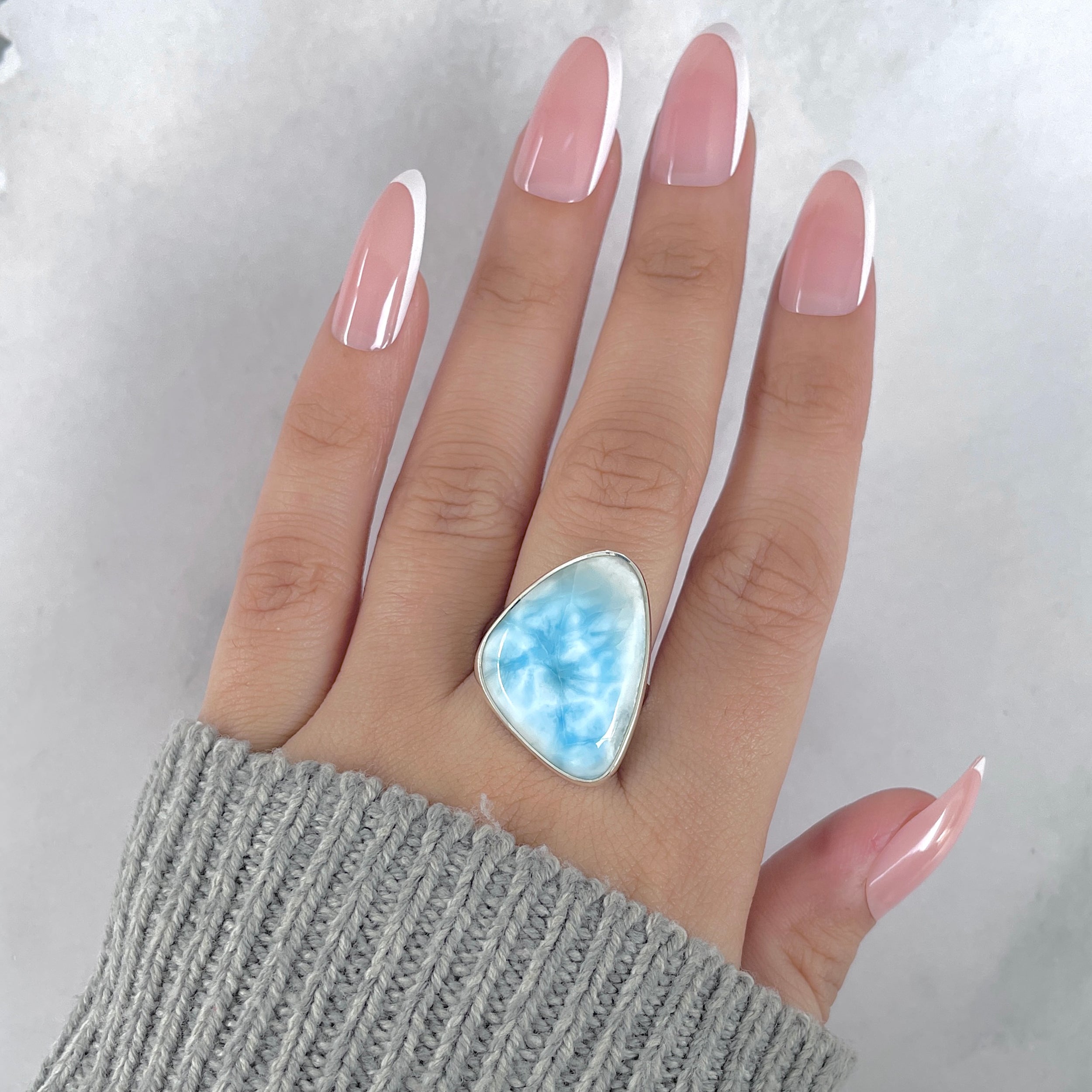 Larimar Adjustable Ring-(LAR-R-1923.)