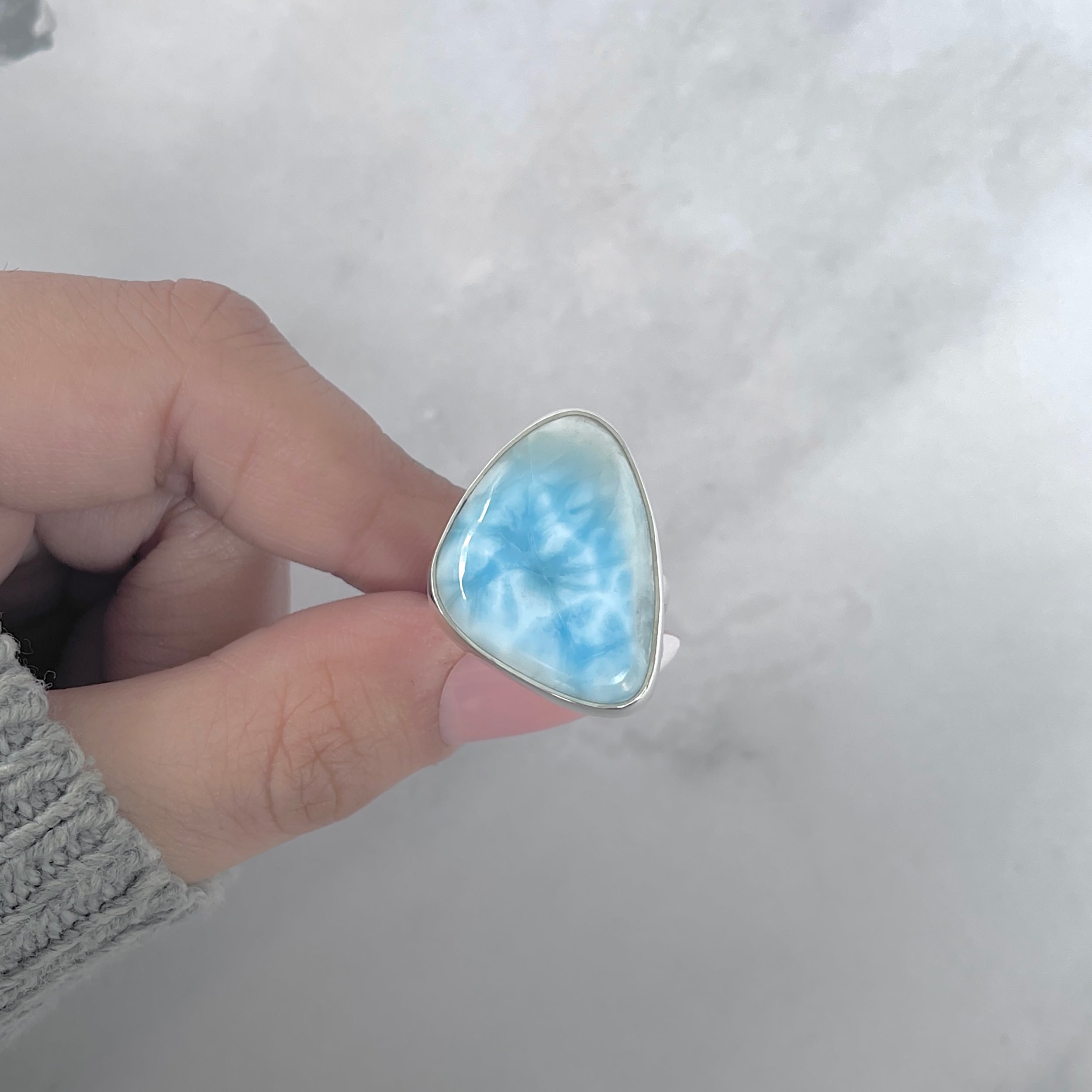 Larimar Adjustable Ring-(LAR-R-1923.)
