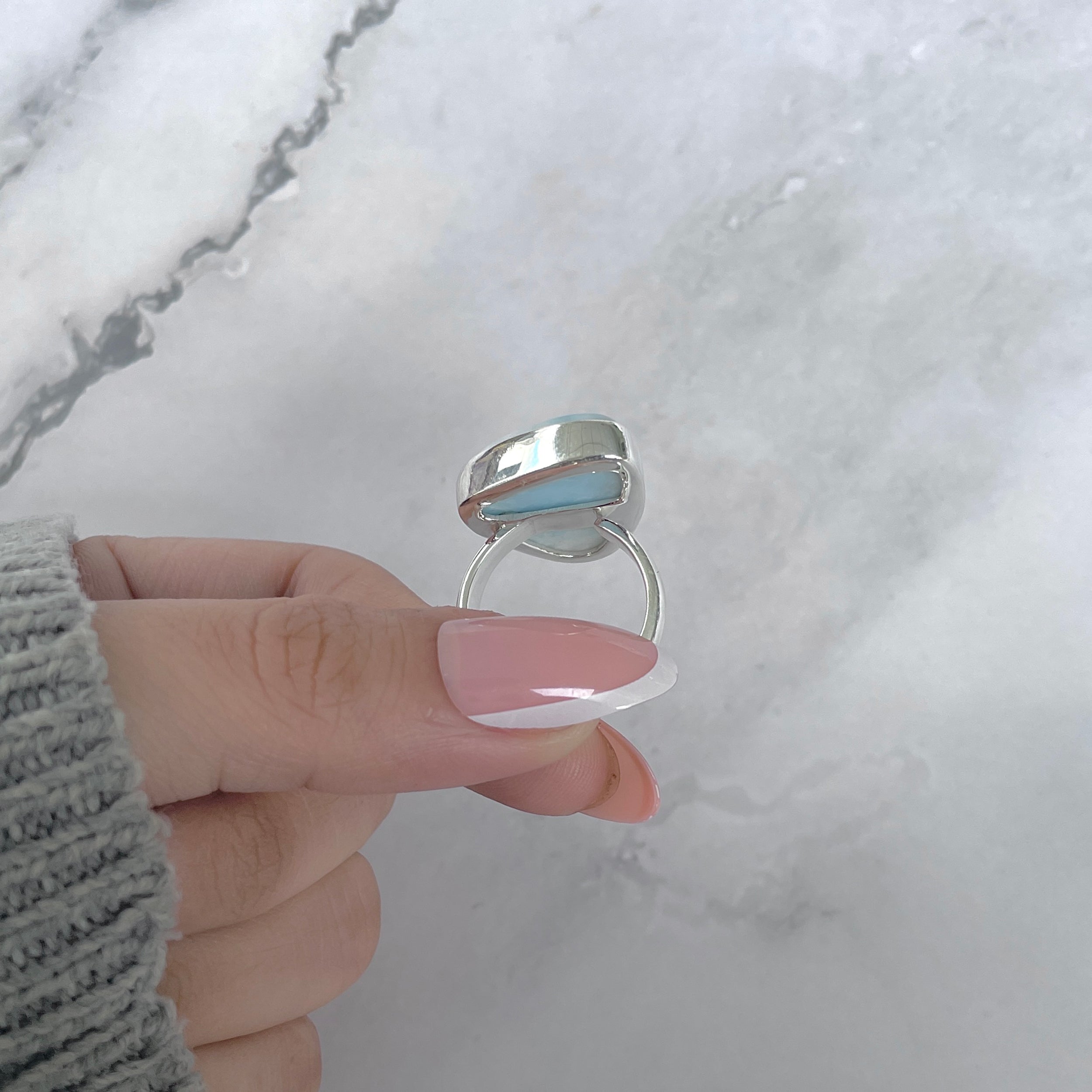 Larimar Adjustable Ring-(LAR-R-1923.)