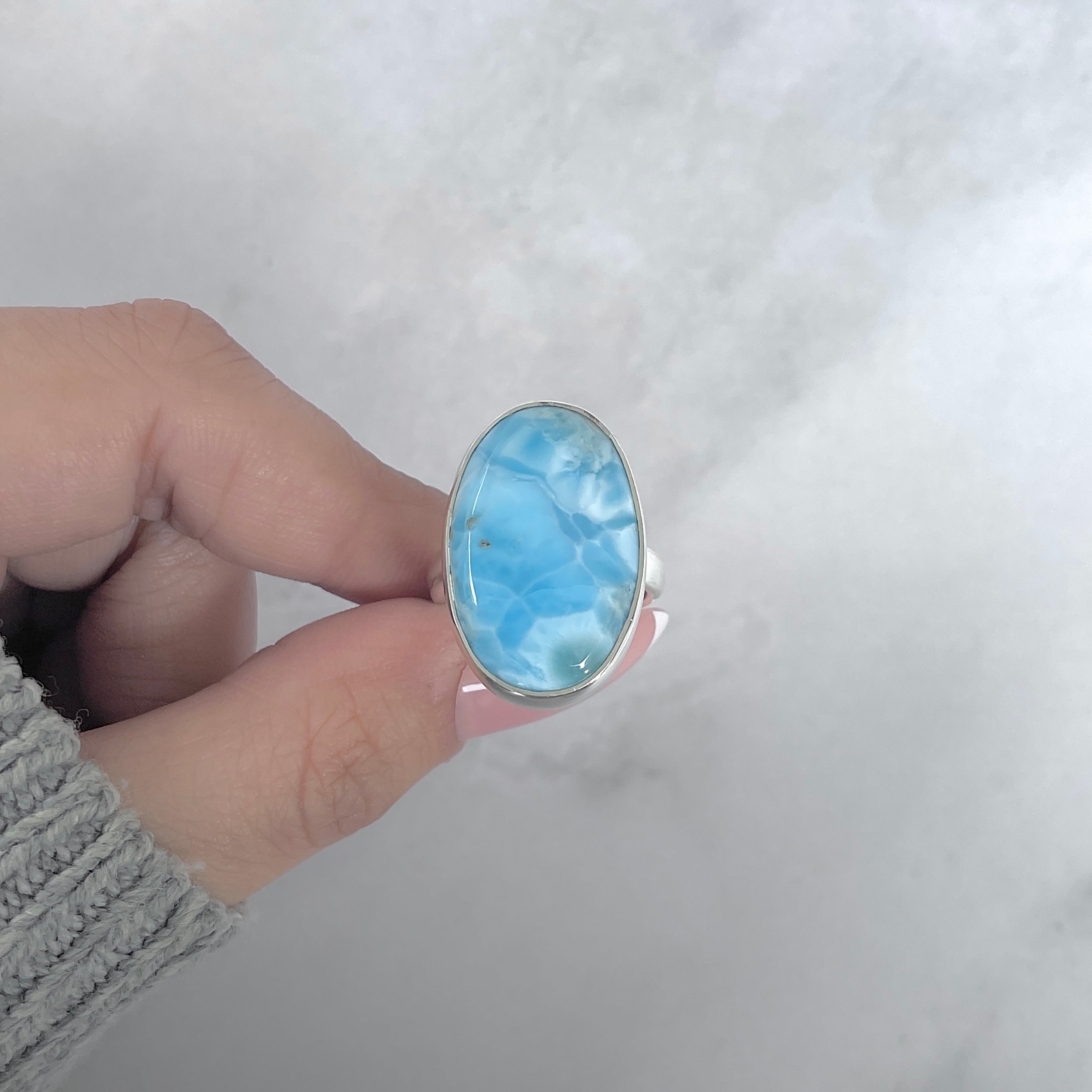 Larimar Adjustable Ring-(LAR-R-1924.)