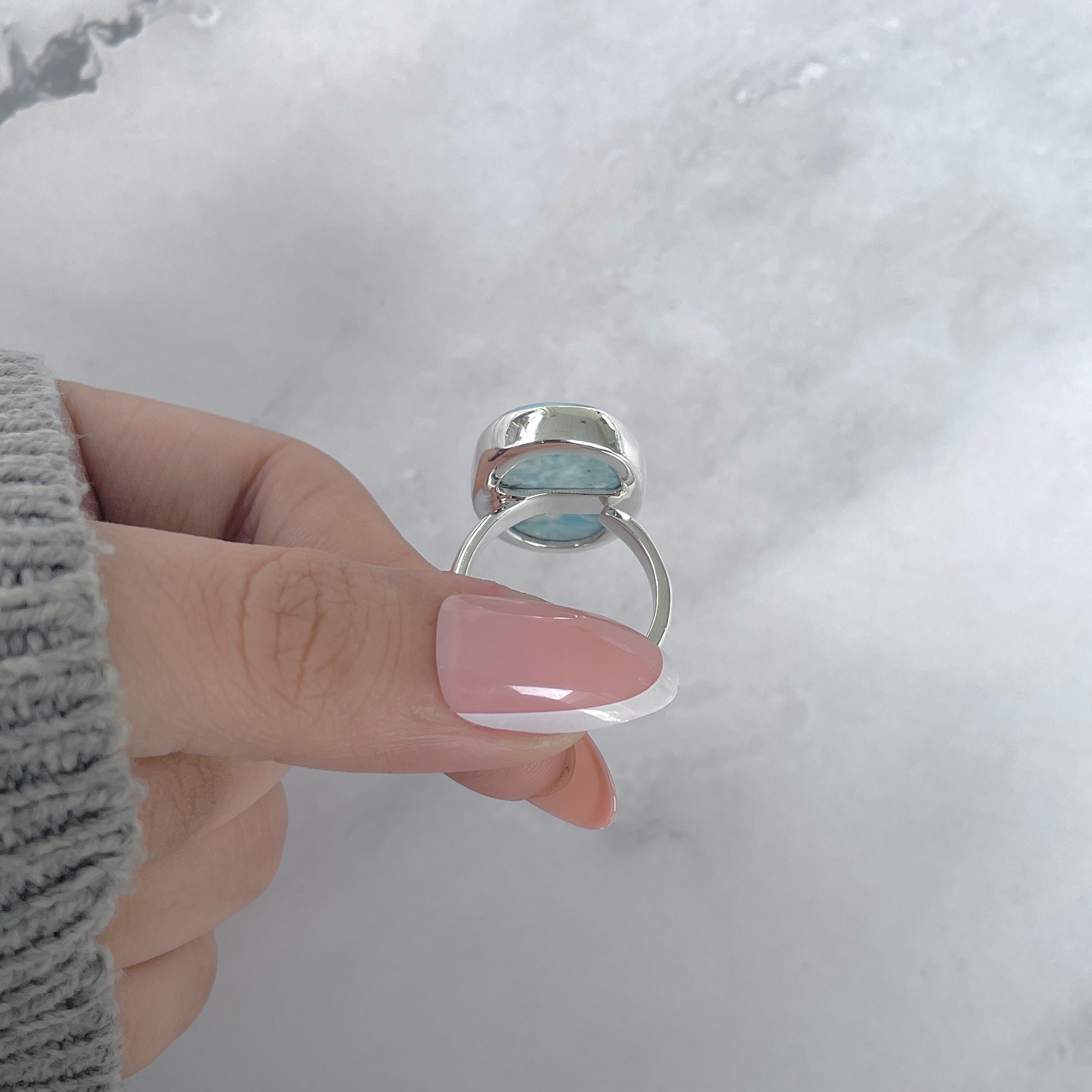 Larimar Adjustable Ring-(LAR-R-1924.)