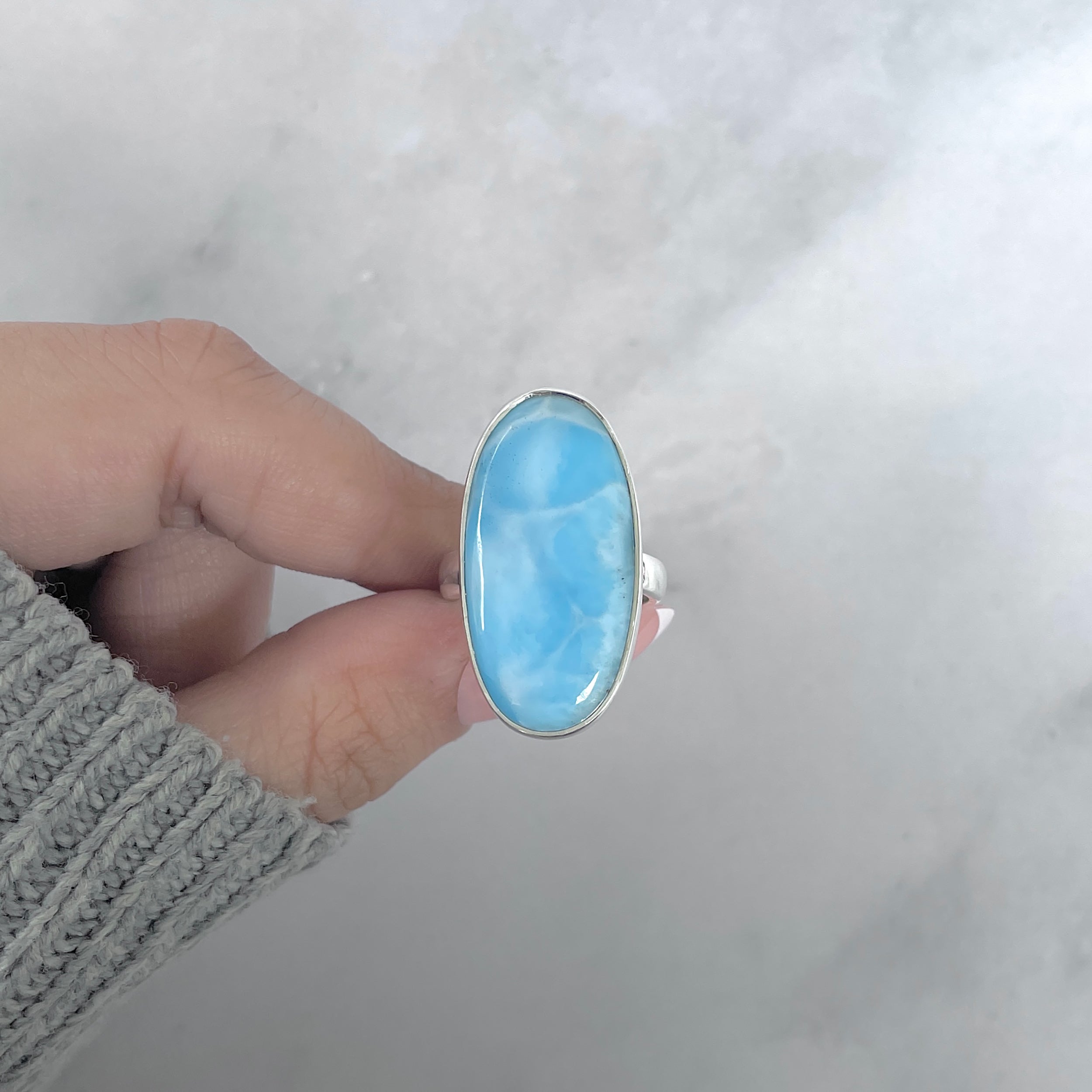 Larimar Adjustable Ring-(LAR-R-1925.)
