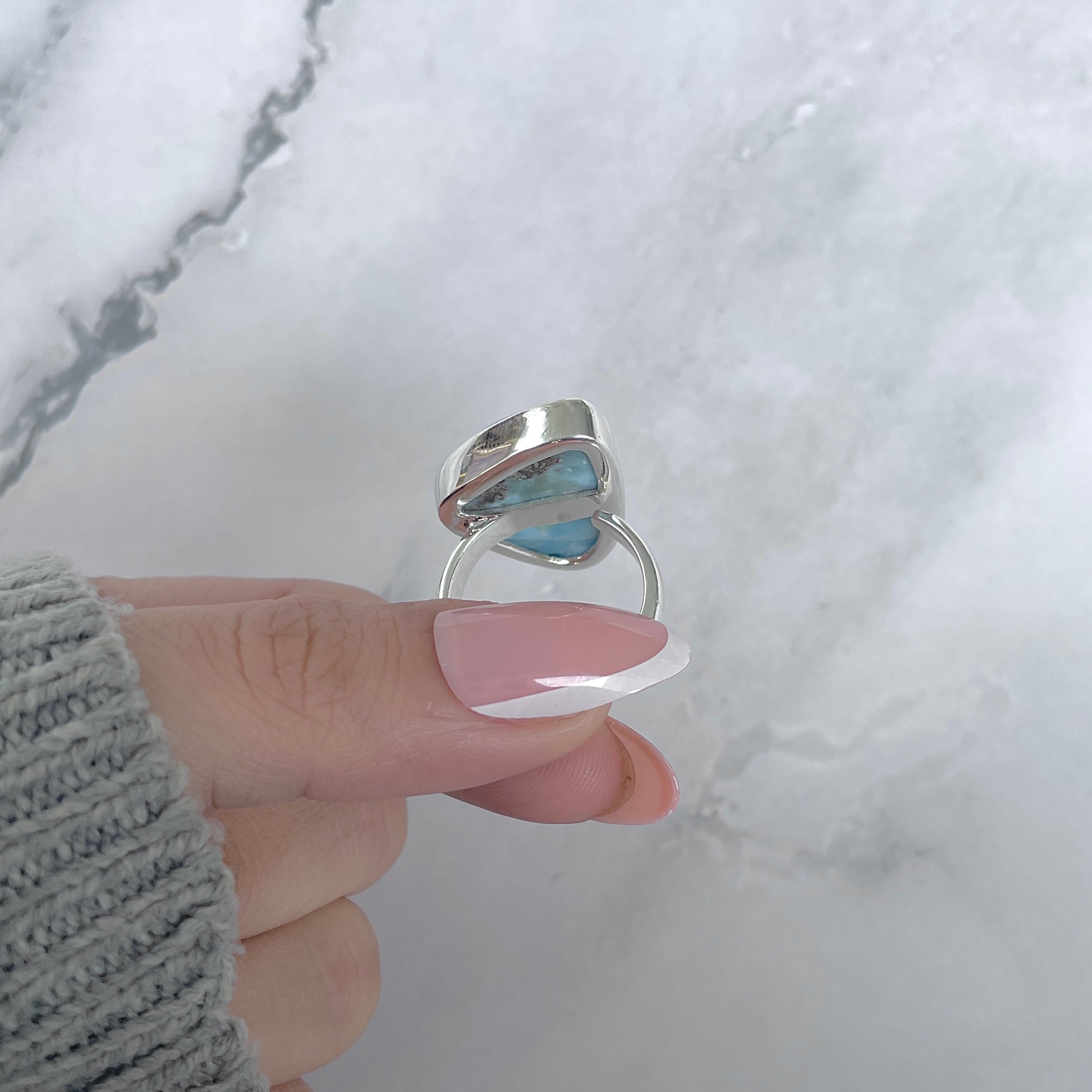 Larimar Adjustable Ring-(LAR-R-1926.)