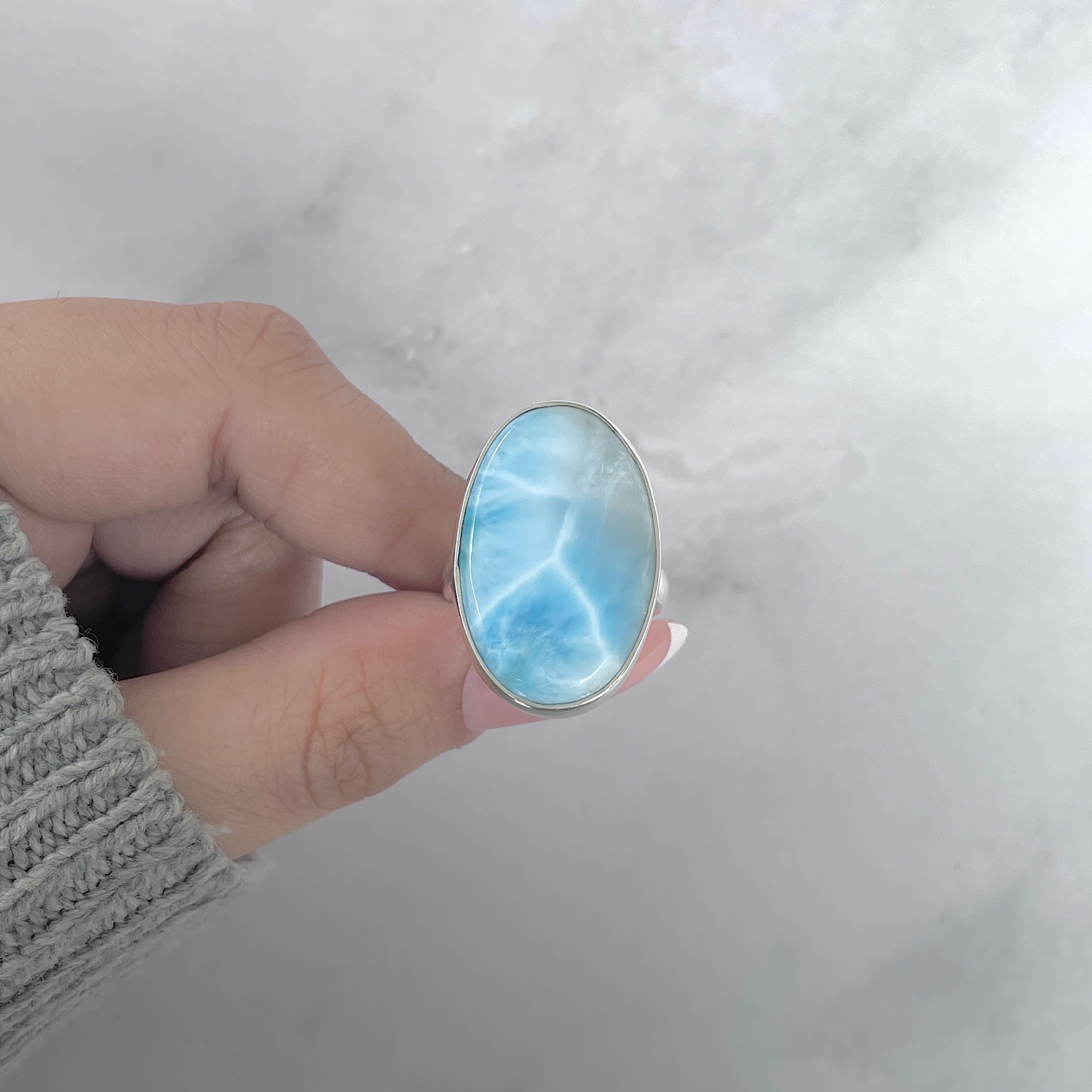 Larimar Adjustable Ring-(LAR-R-1927.)