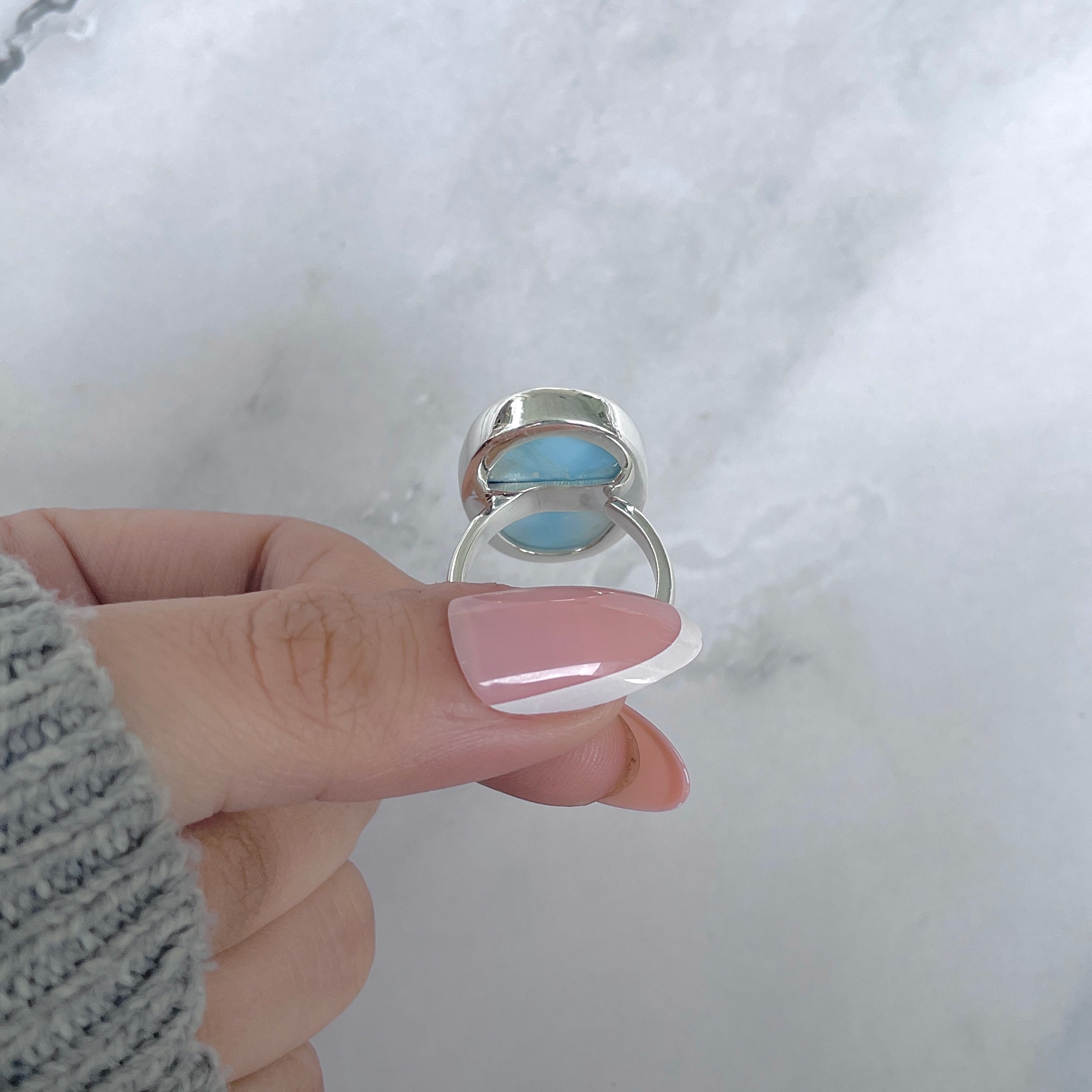 Larimar Adjustable Ring-(LAR-R-1927.)