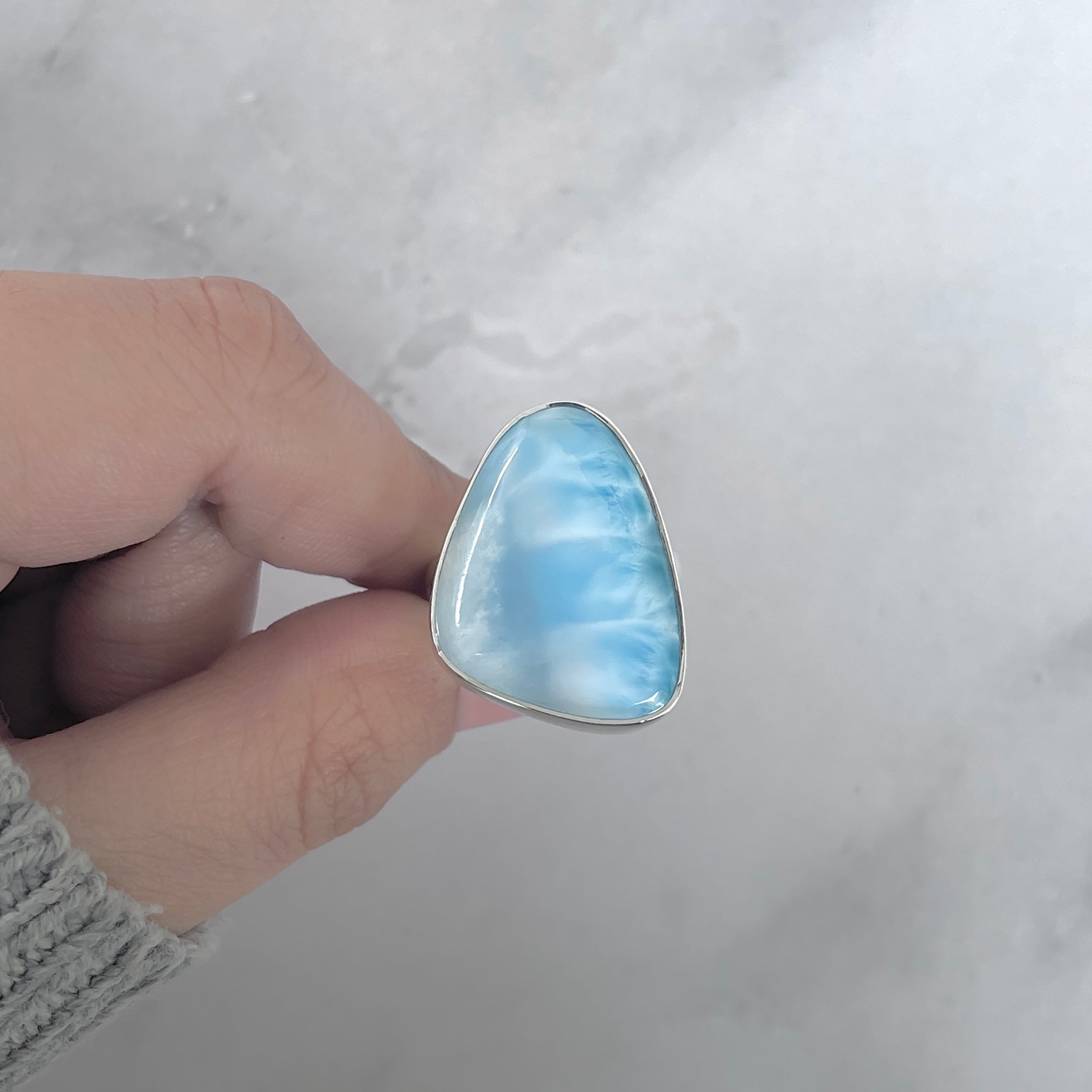 Larimar Adjustable Ring-(LAR-R-1929.)