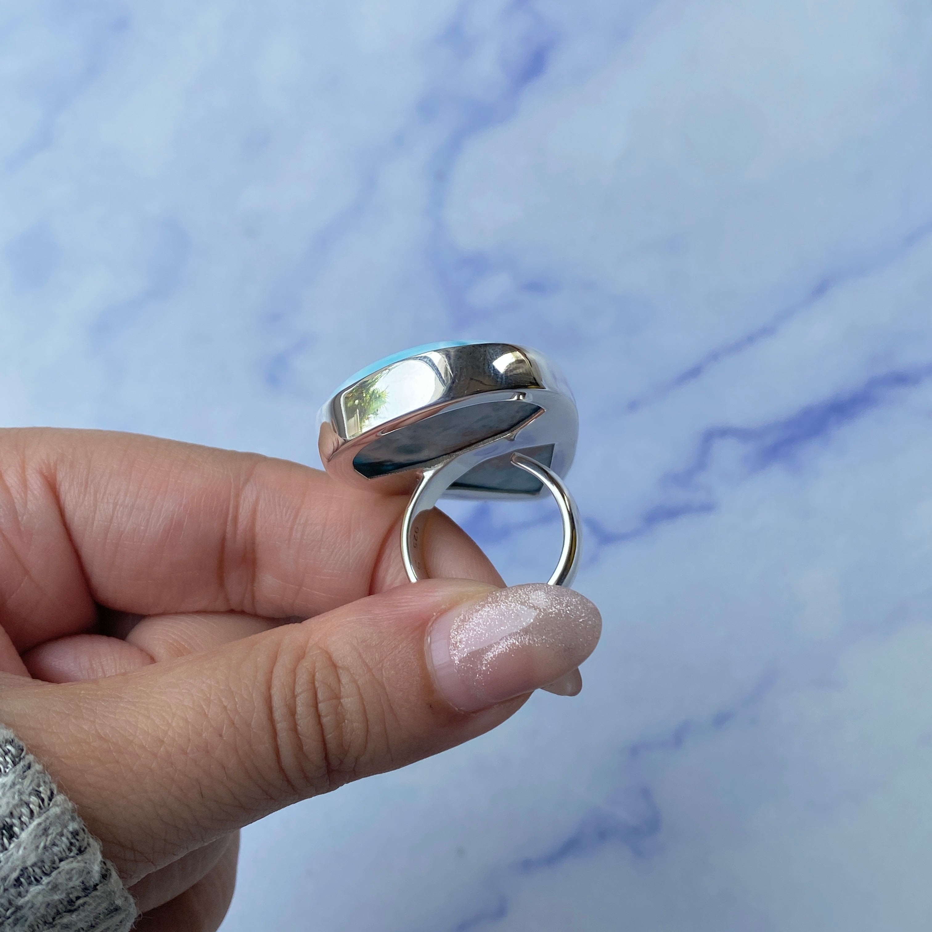 Larimar Adjustable Ring-(LAR-R-193.)