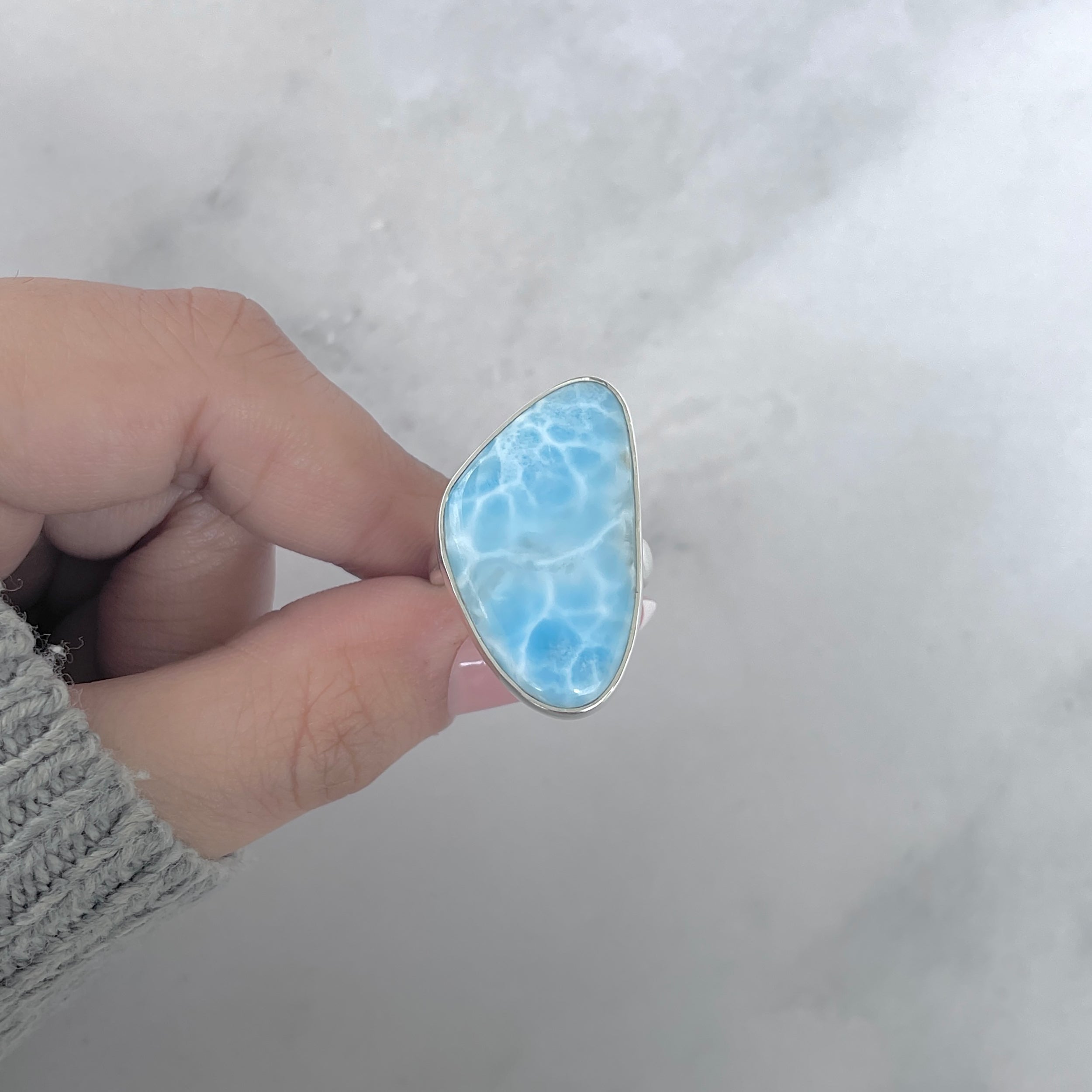 Larimar Adjustable Ring-(LAR-R-1930.)