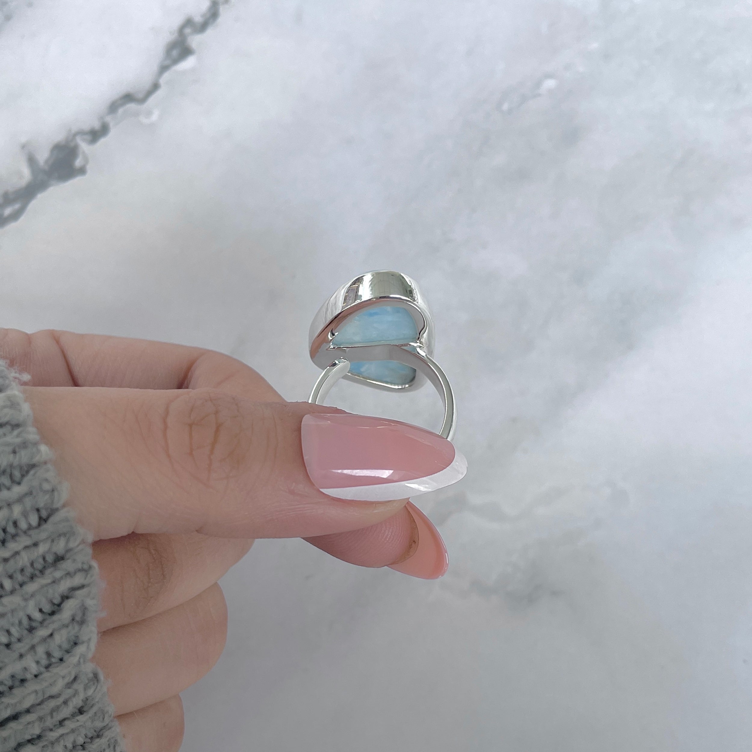 Larimar Adjustable Ring-(LAR-R-1930.)